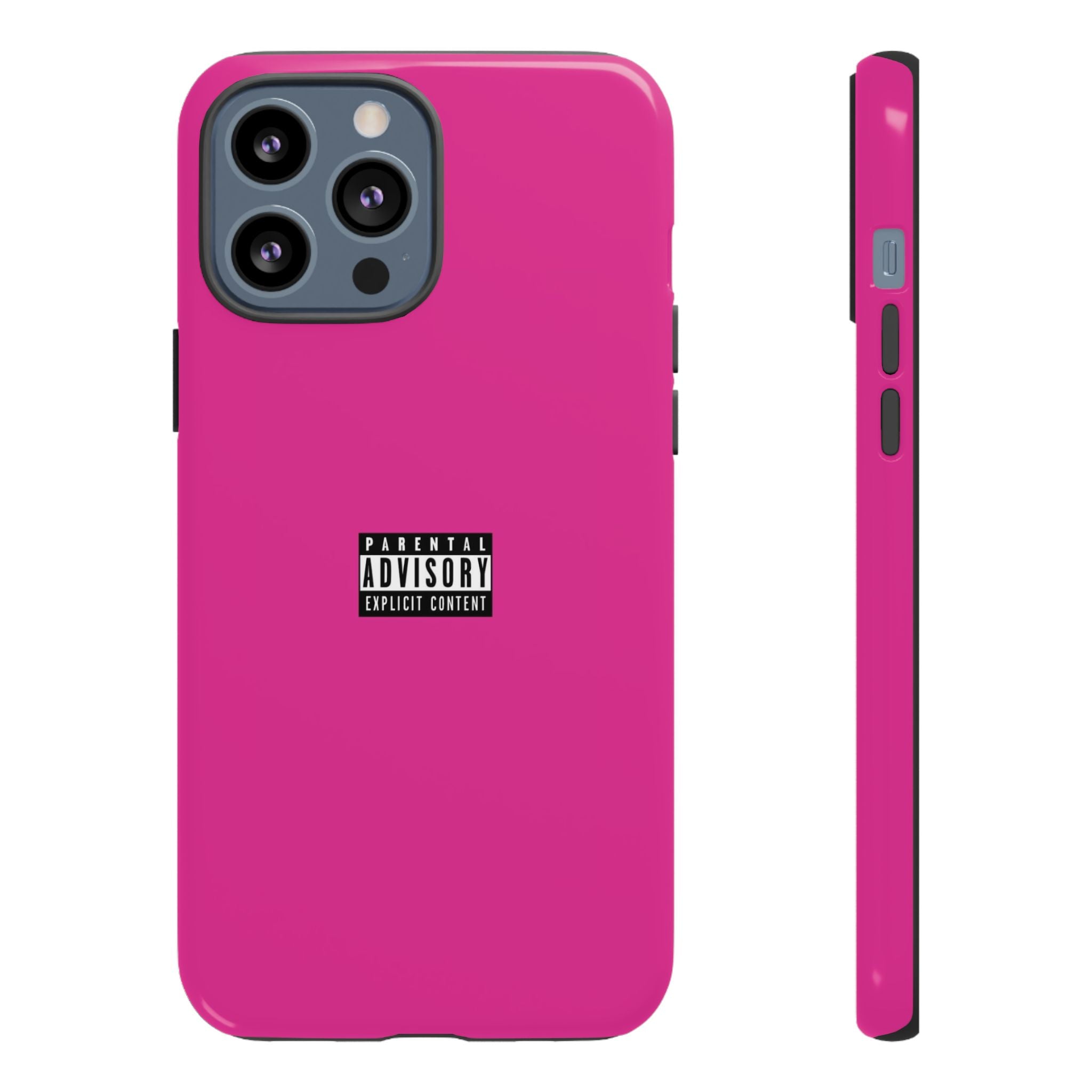 Bold Phone Case, Parental Advisory Phone C'over, Trendy Tech Accessory, Unique Gift for Teens, Vibrant Phone Protection
