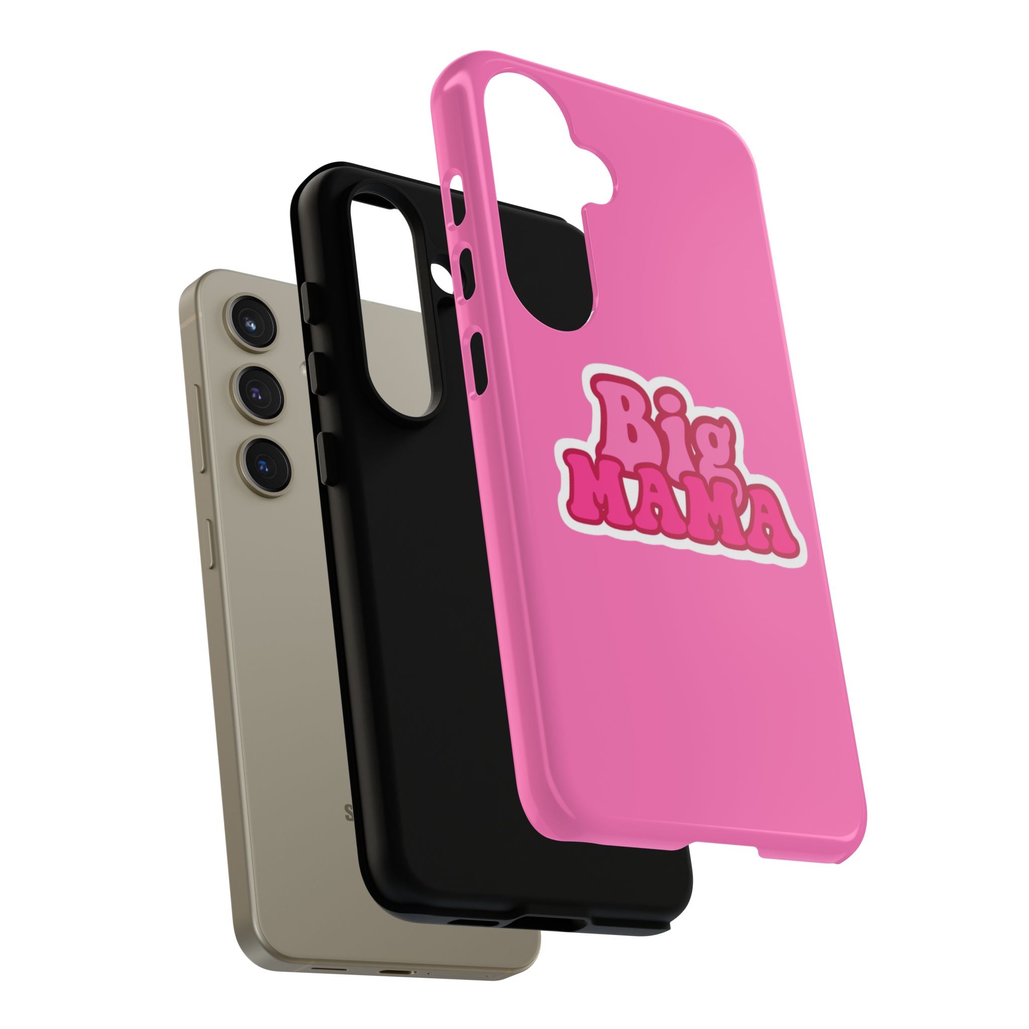 Big Mama Phone Case - Cute Pink Tough Case for Moms, Fun Gift for Mother's Day, Stylish Phone Cover, Unique Smartphone Accessory