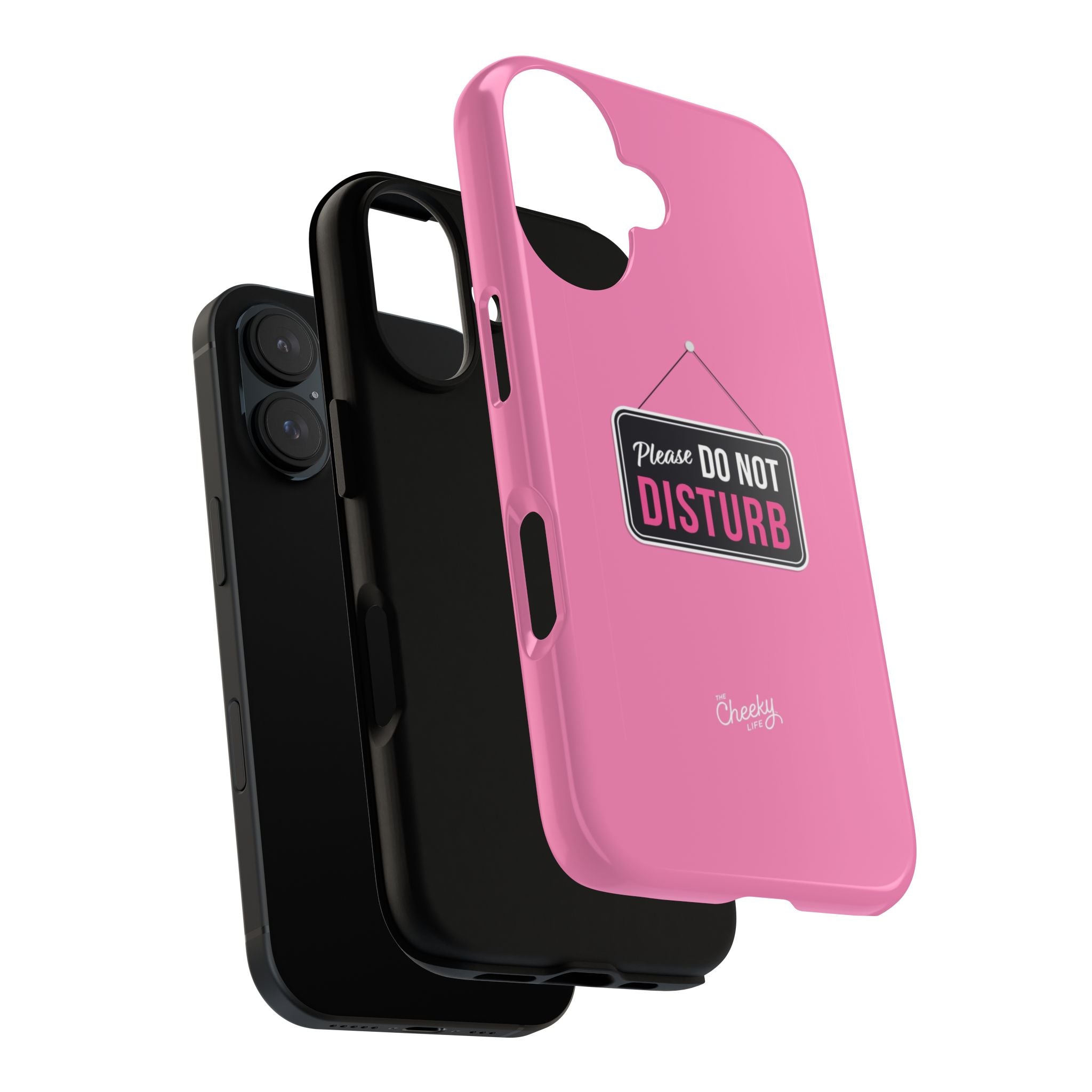 Do Not Disturb Phone Case, Cute Tough Case, Gift for Her, Motivational Tech Accessory, Pink Phone Cover with Attitude