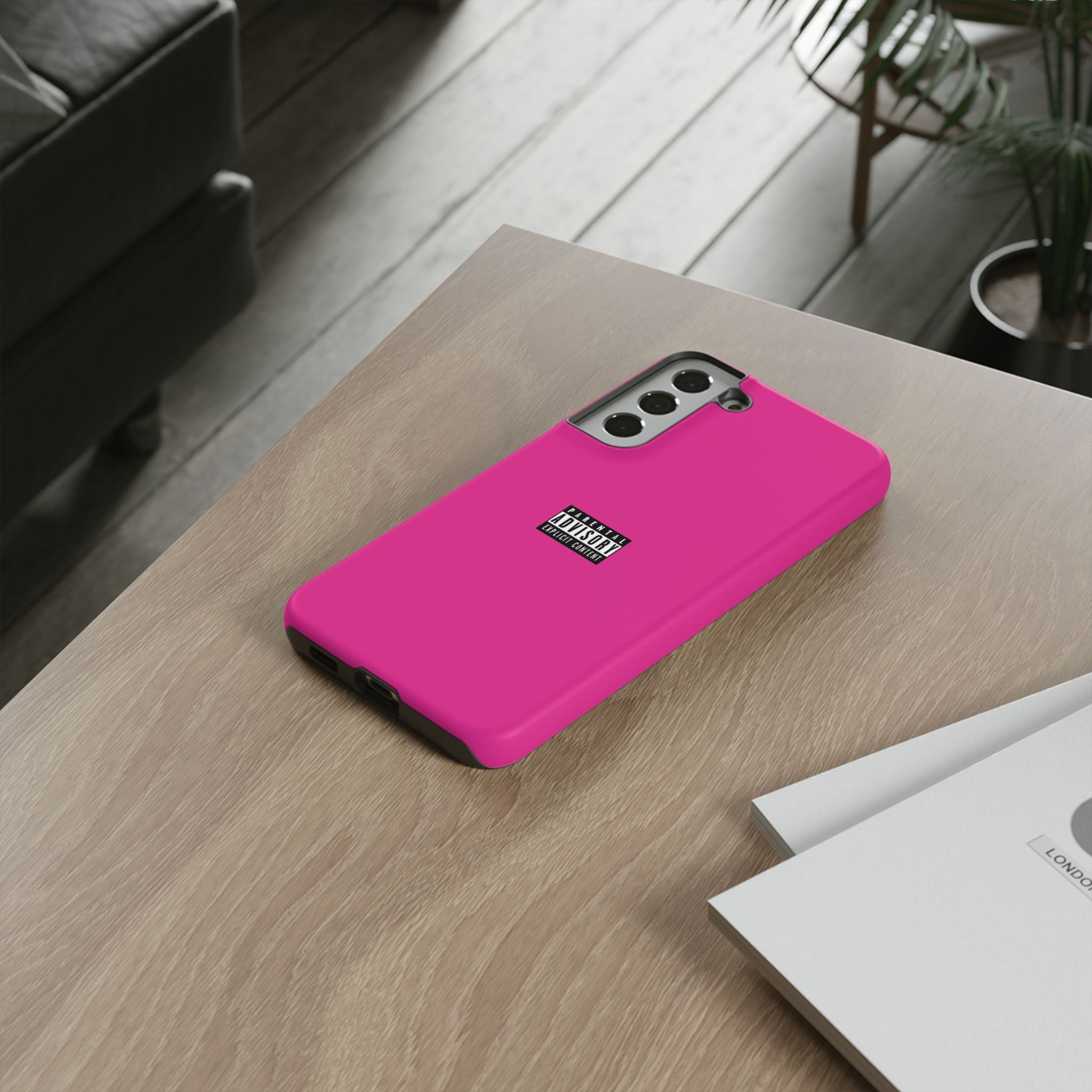 Bold Phone Case, Parental Advisory Phone C'over, Trendy Tech Accessory, Unique Gift for Teens, Vibrant Phone Protection