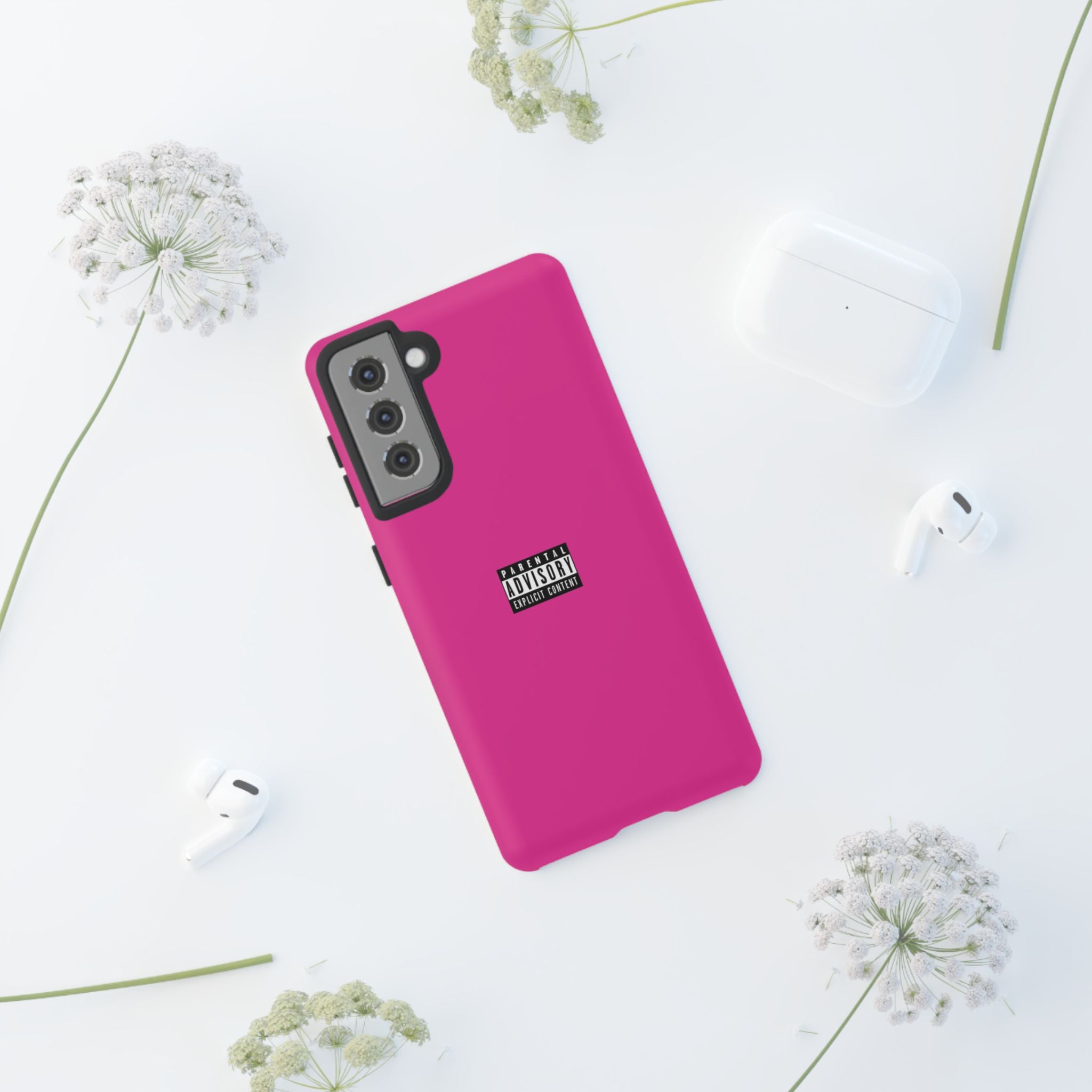 Bold Phone Case, Parental Advisory Phone C'over, Trendy Tech Accessory, Unique Gift for Teens, Vibrant Phone Protection