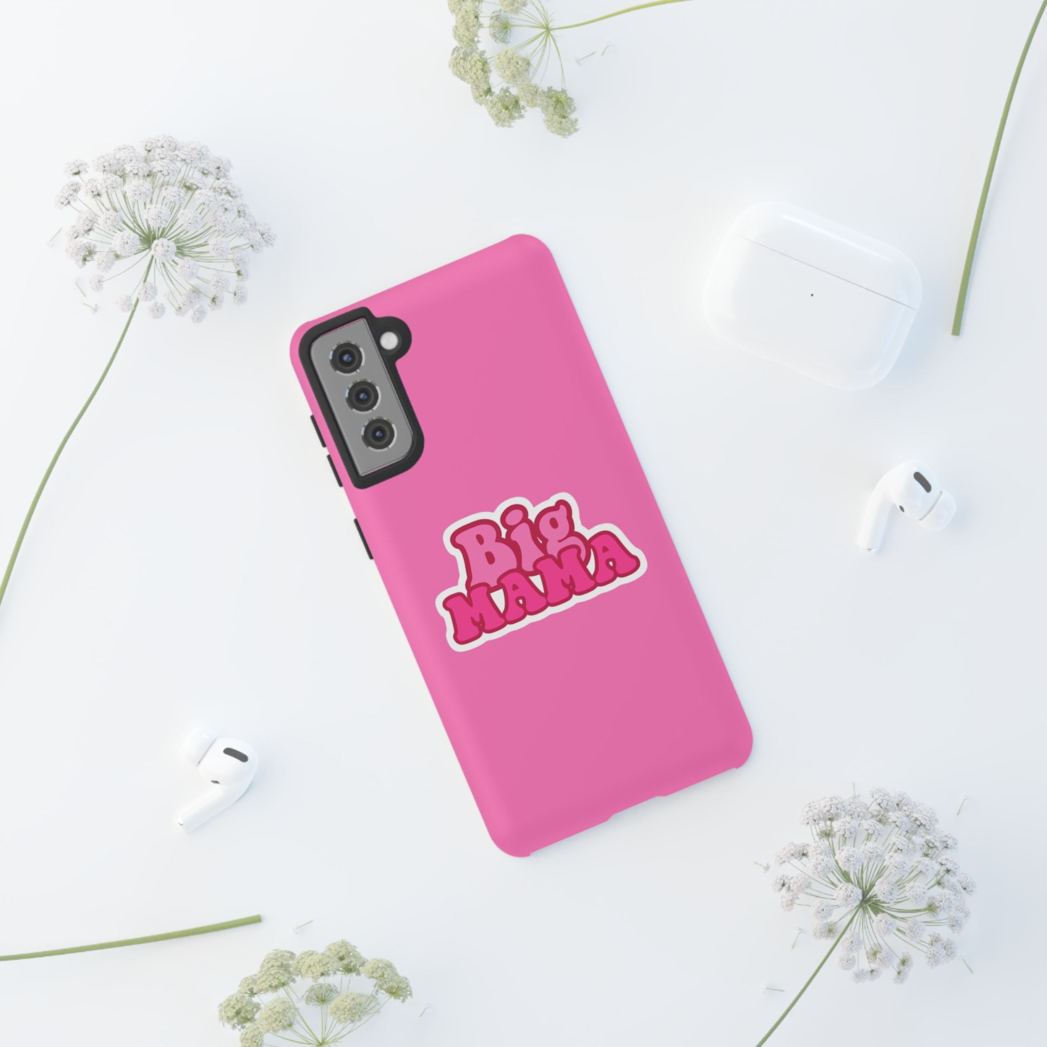 Big Mama Phone Case - Cute Pink Tough Case for Moms, Fun Gift for Mother's Day, Stylish Phone Cover, Unique Smartphone Accessory