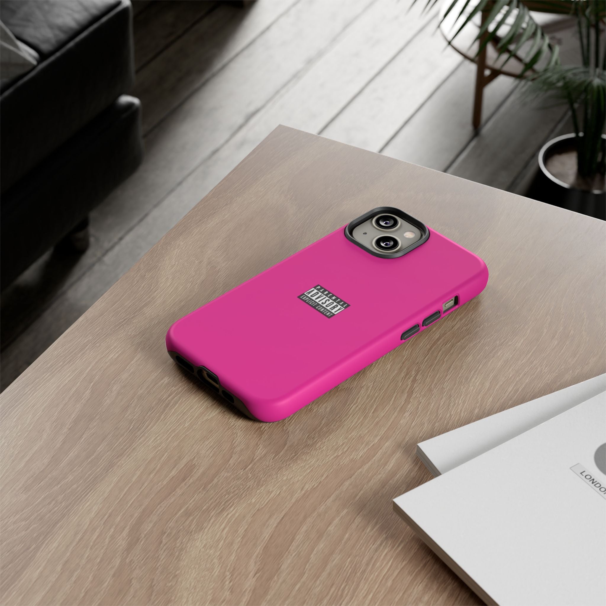 Bold Phone Case, Parental Advisory Phone C'over, Trendy Tech Accessory, Unique Gift for Teens, Vibrant Phone Protection