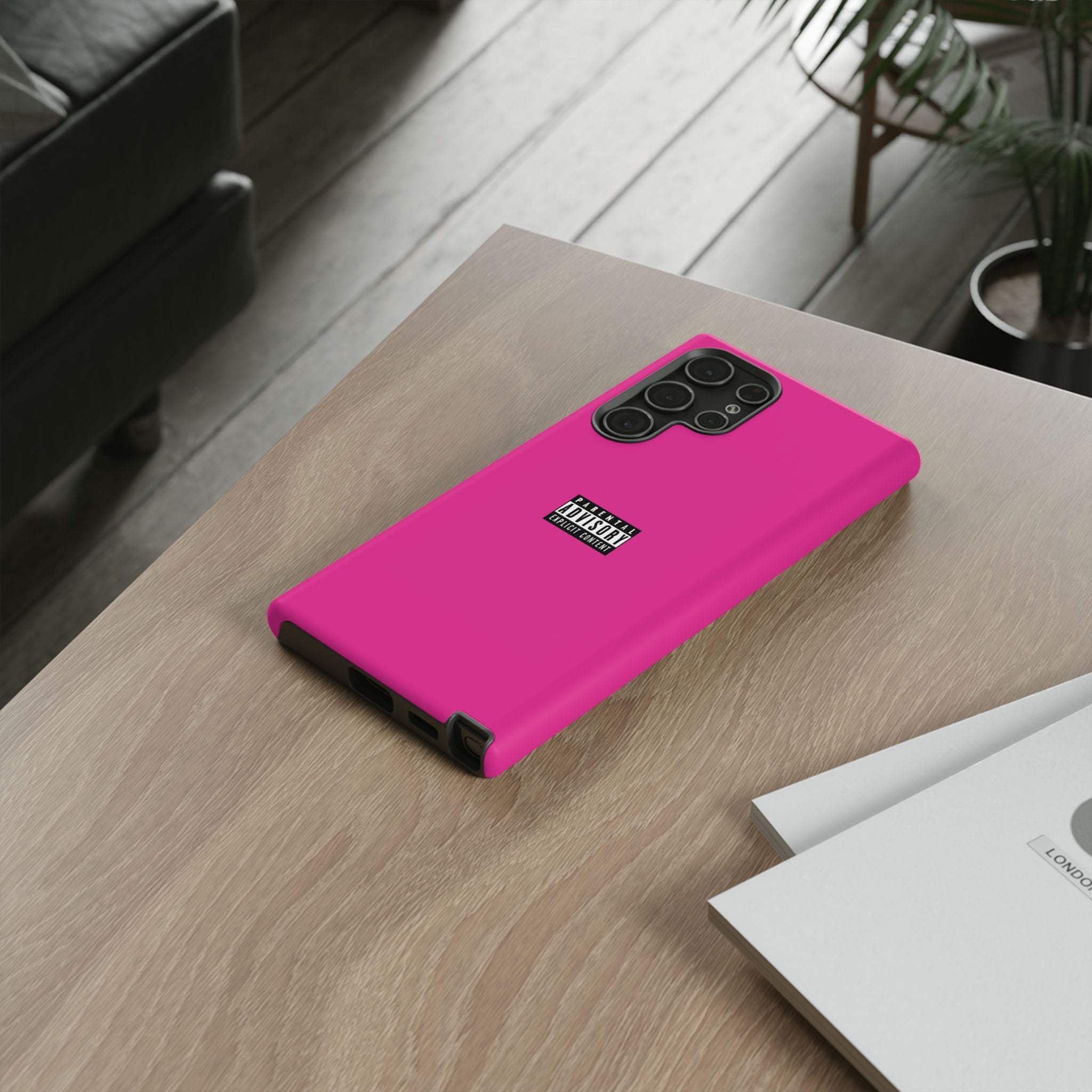 Bold Phone Case, Parental Advisory Phone C'over, Trendy Tech Accessory, Unique Gift for Teens, Vibrant Phone Protection