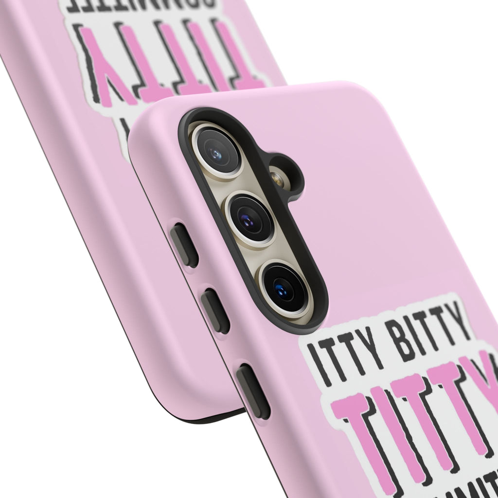 Pink Phone Case with Itty Bitty Titty Committee Design, Funny Phone Cover, Gift for Her, Cute Cellphone Case, Quirky Accessory