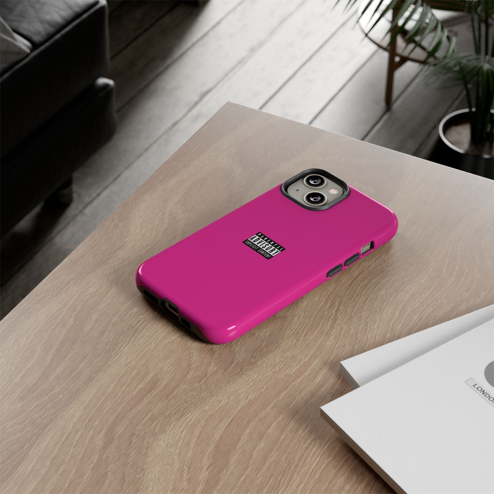 Bold Phone Case, Parental Advisory Phone C'over, Trendy Tech Accessory, Unique Gift for Teens, Vibrant Phone Protection