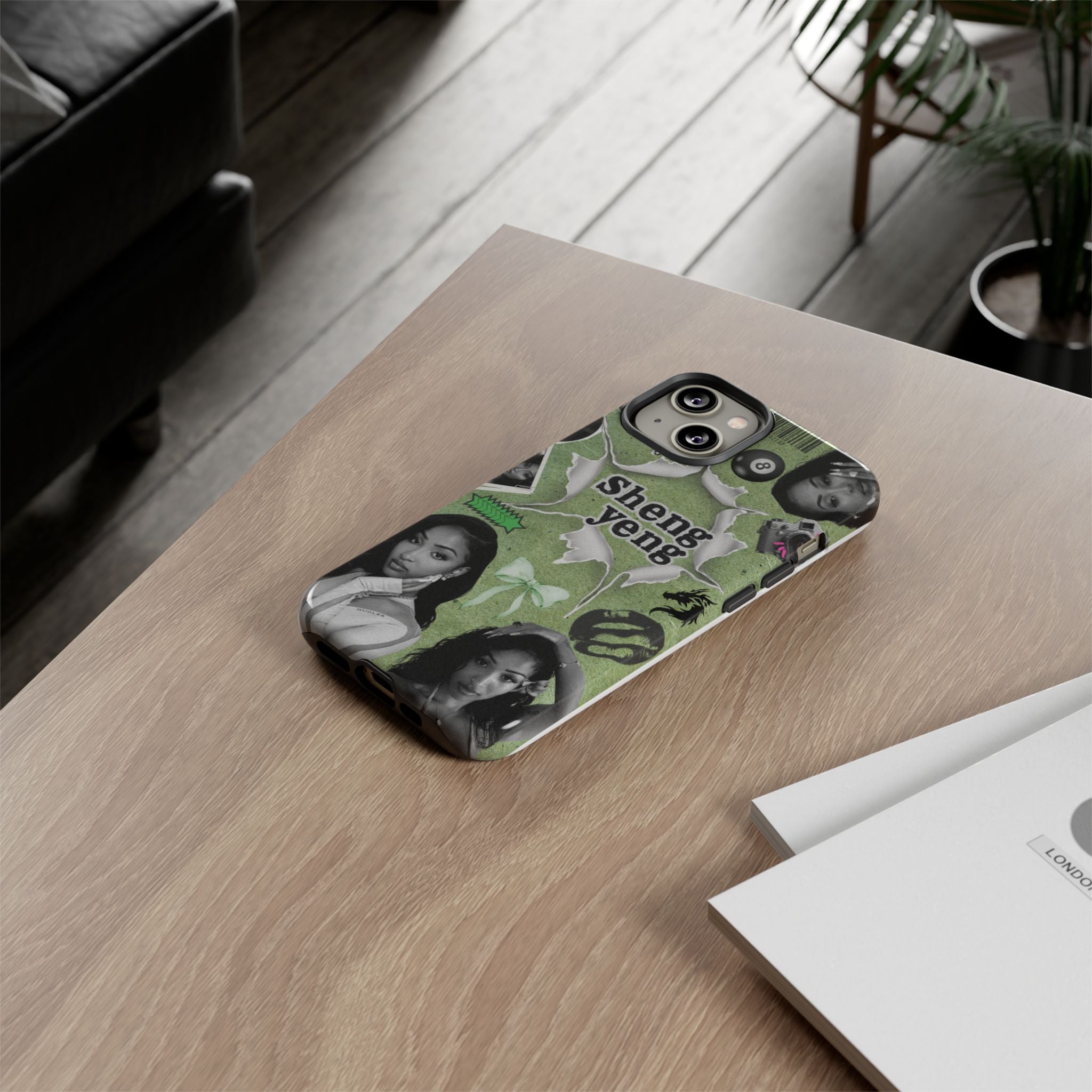 Trendy Phone Case with Unique Black and Green Design, Artistic Phone Cover, Customizable Phone Shell, Vintage Style Case, Gift for [...]