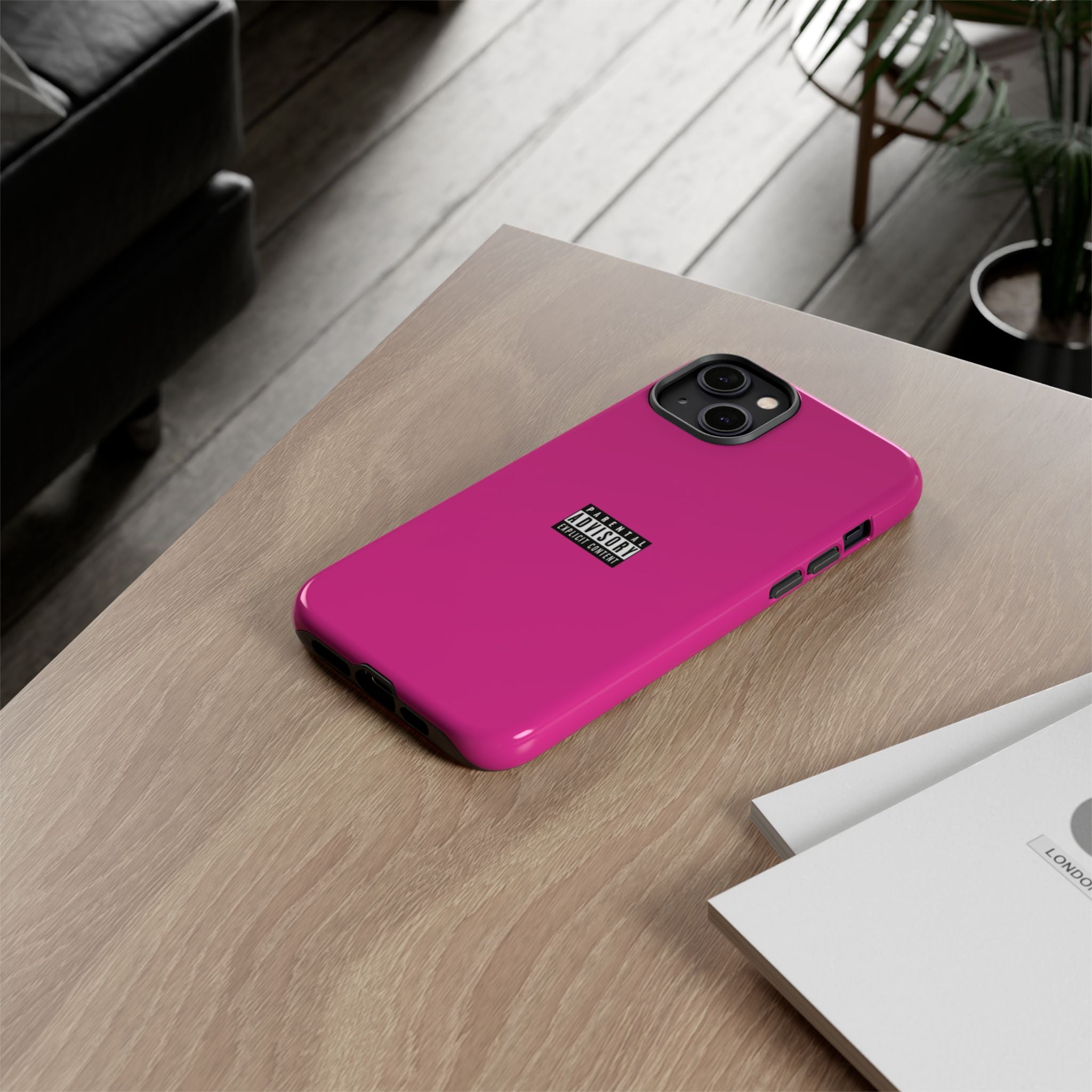 Bold Phone Case, Parental Advisory Phone C'over, Trendy Tech Accessory, Unique Gift for Teens, Vibrant Phone Protection