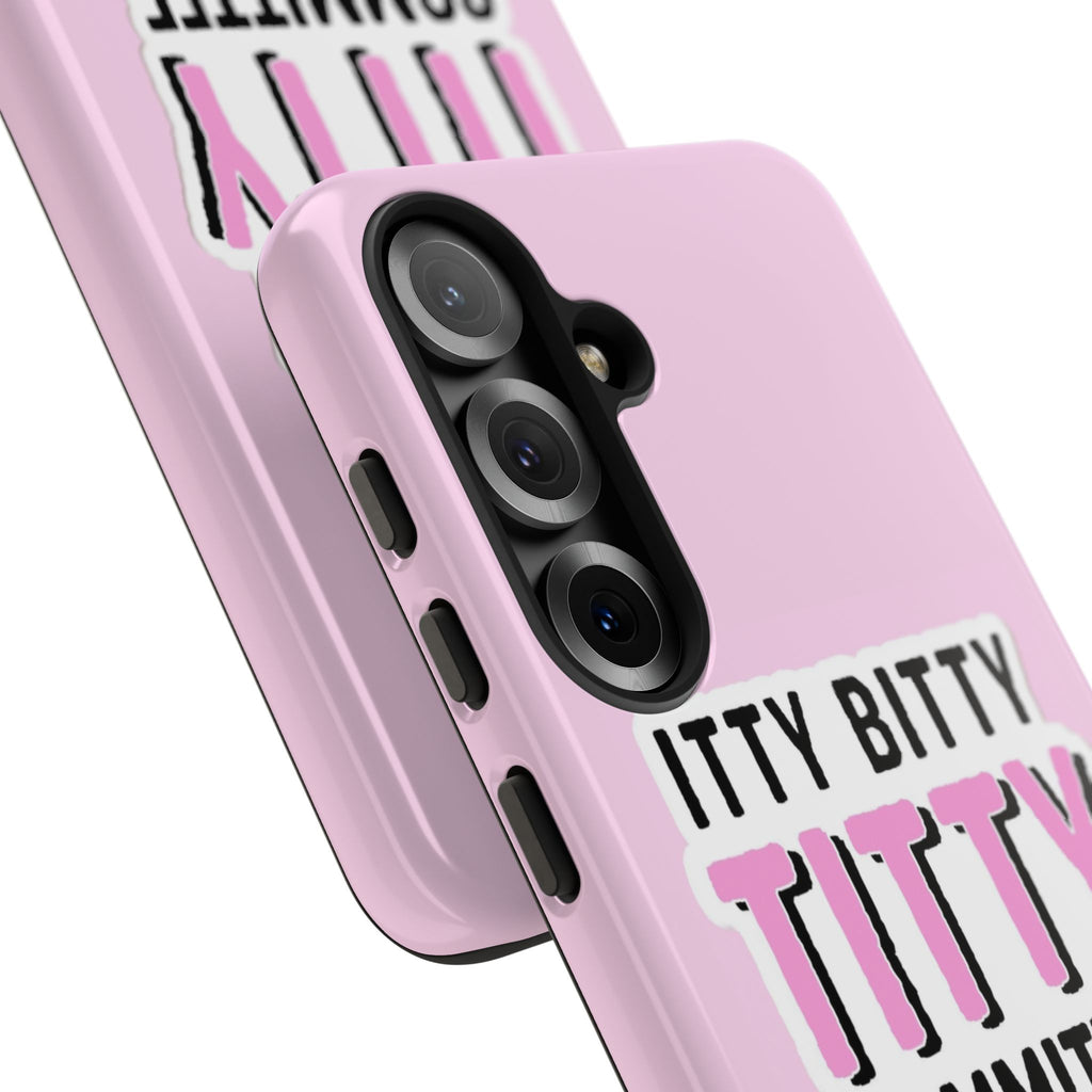 Pink Phone Case with Itty Bitty Titty Committee Design, Funny Phone Cover, Gift for Her, Cute Cellphone Case, Quirky Accessory