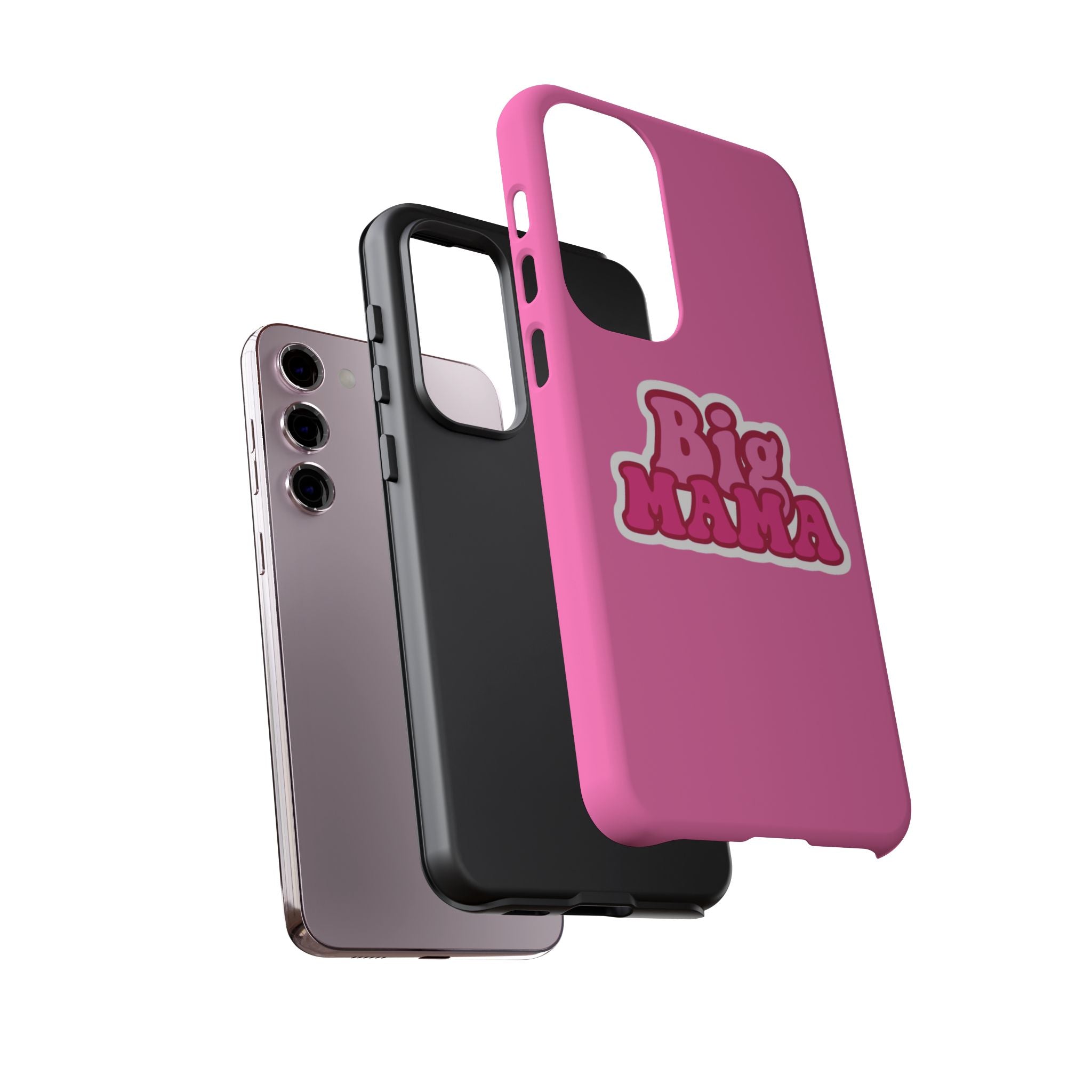 Big Mama Phone Case - Cute Pink Tough Case for Moms, Fun Gift for Mother's Day, Stylish Phone Cover, Unique Smartphone Accessory