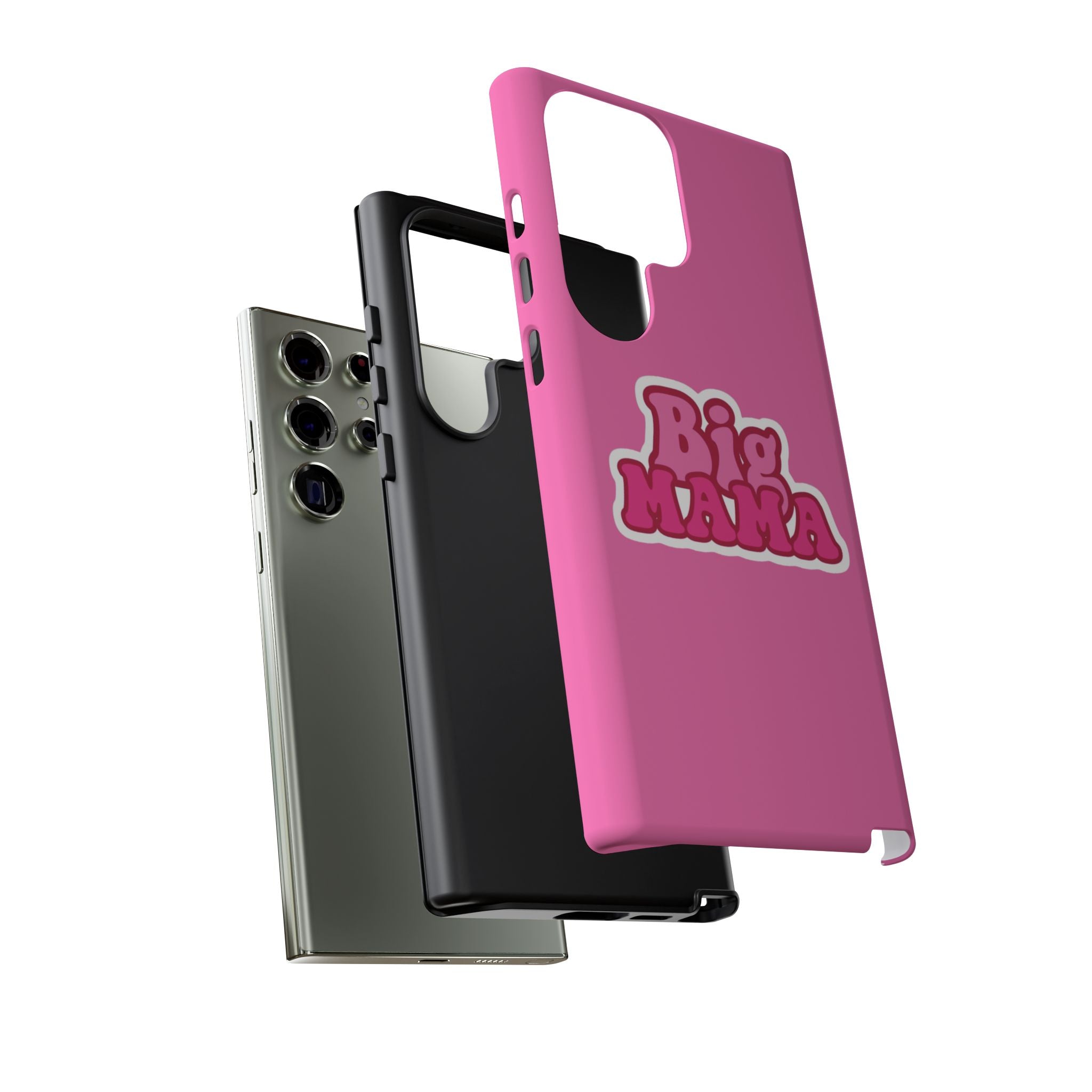 Big Mama Phone Case - Cute Pink Tough Case for Moms, Fun Gift for Mother's Day, Stylish Phone Cover, Unique Smartphone Accessory