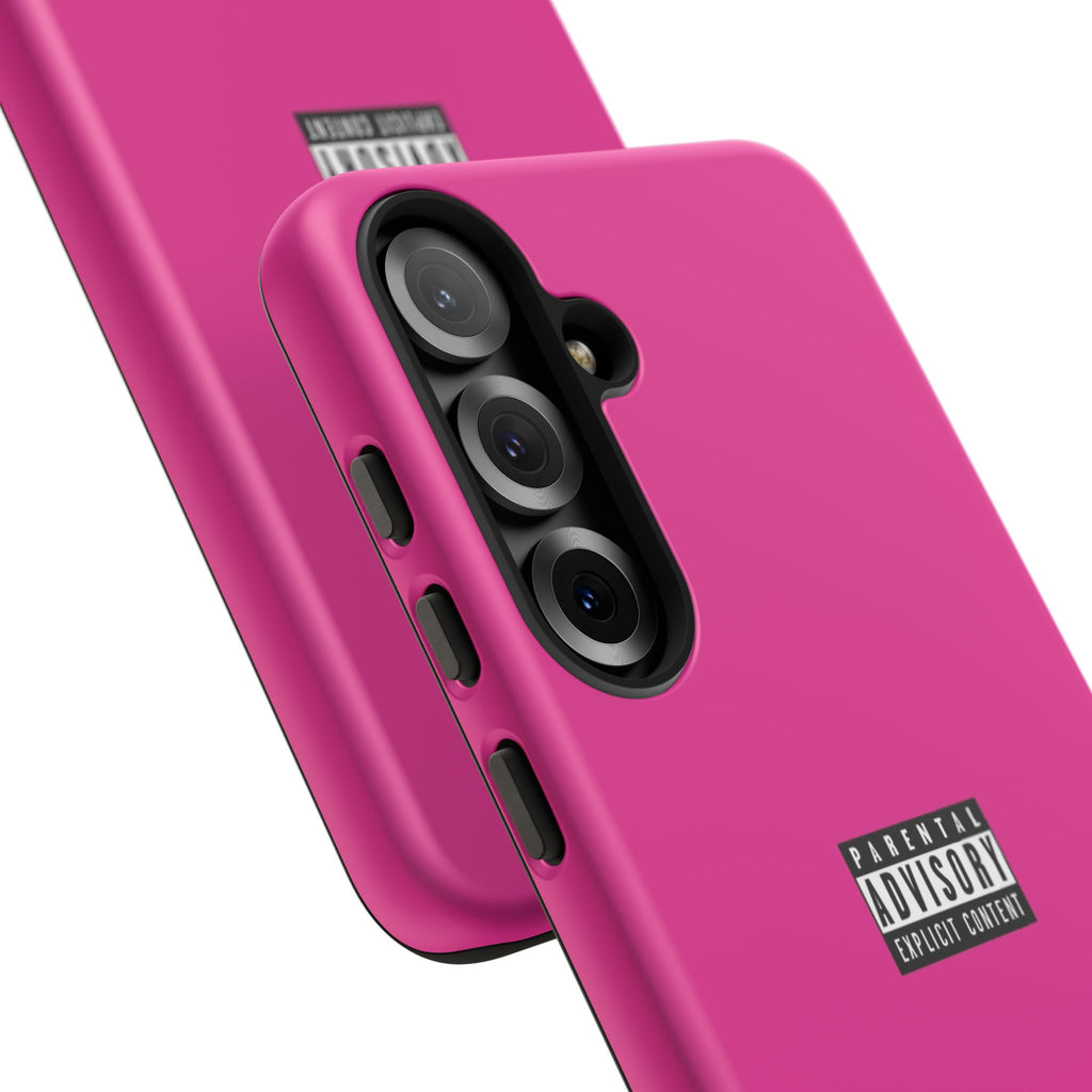 Bold Phone Case, Parental Advisory Phone C'over, Trendy Tech Accessory, Unique Gift for Teens, Vibrant Phone Protection