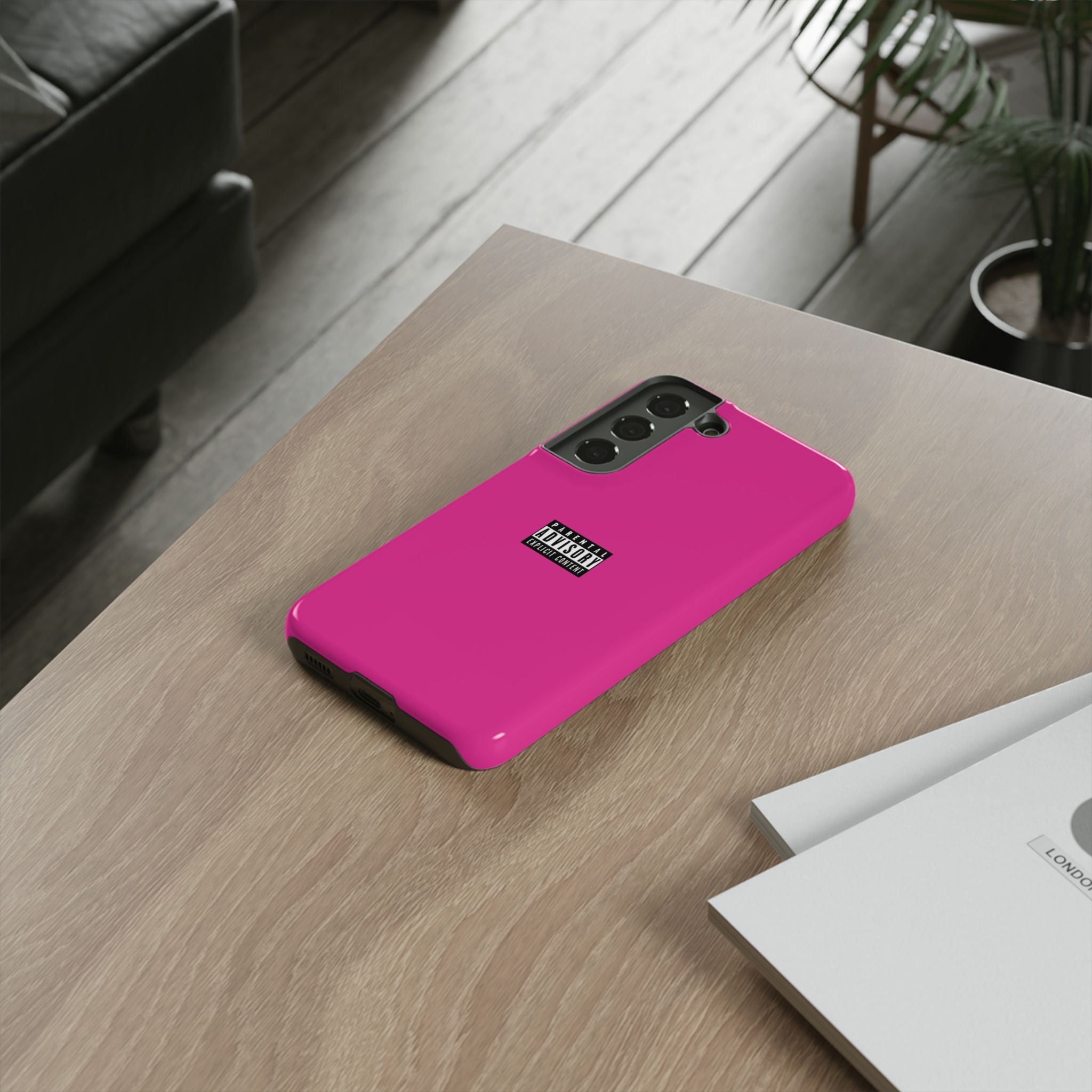 Bold Phone Case, Parental Advisory Phone C'over, Trendy Tech Accessory, Unique Gift for Teens, Vibrant Phone Protection