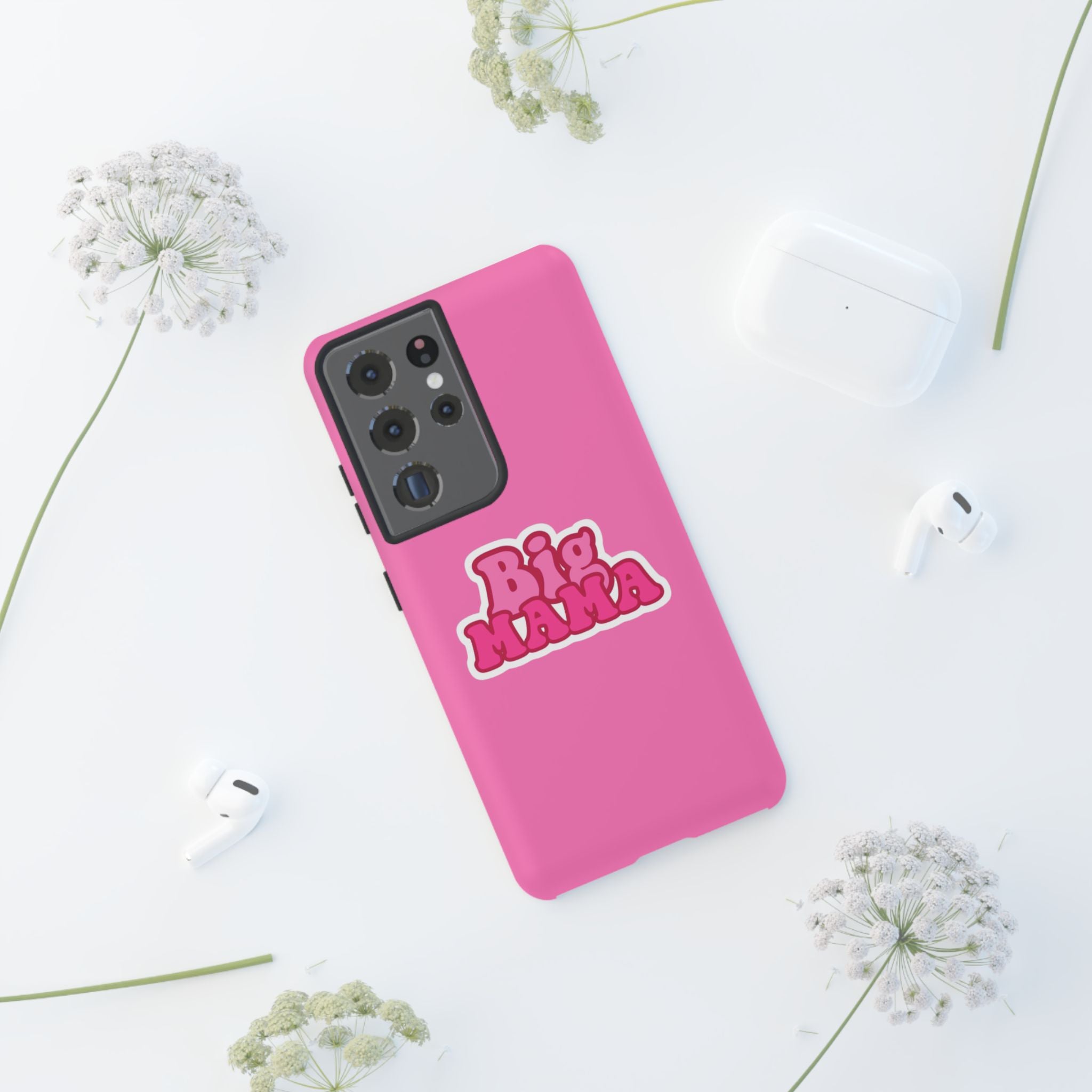 Big Mama Phone Case - Cute Pink Tough Case for Moms, Fun Gift for Mother's Day, Stylish Phone Cover, Unique Smartphone Accessory