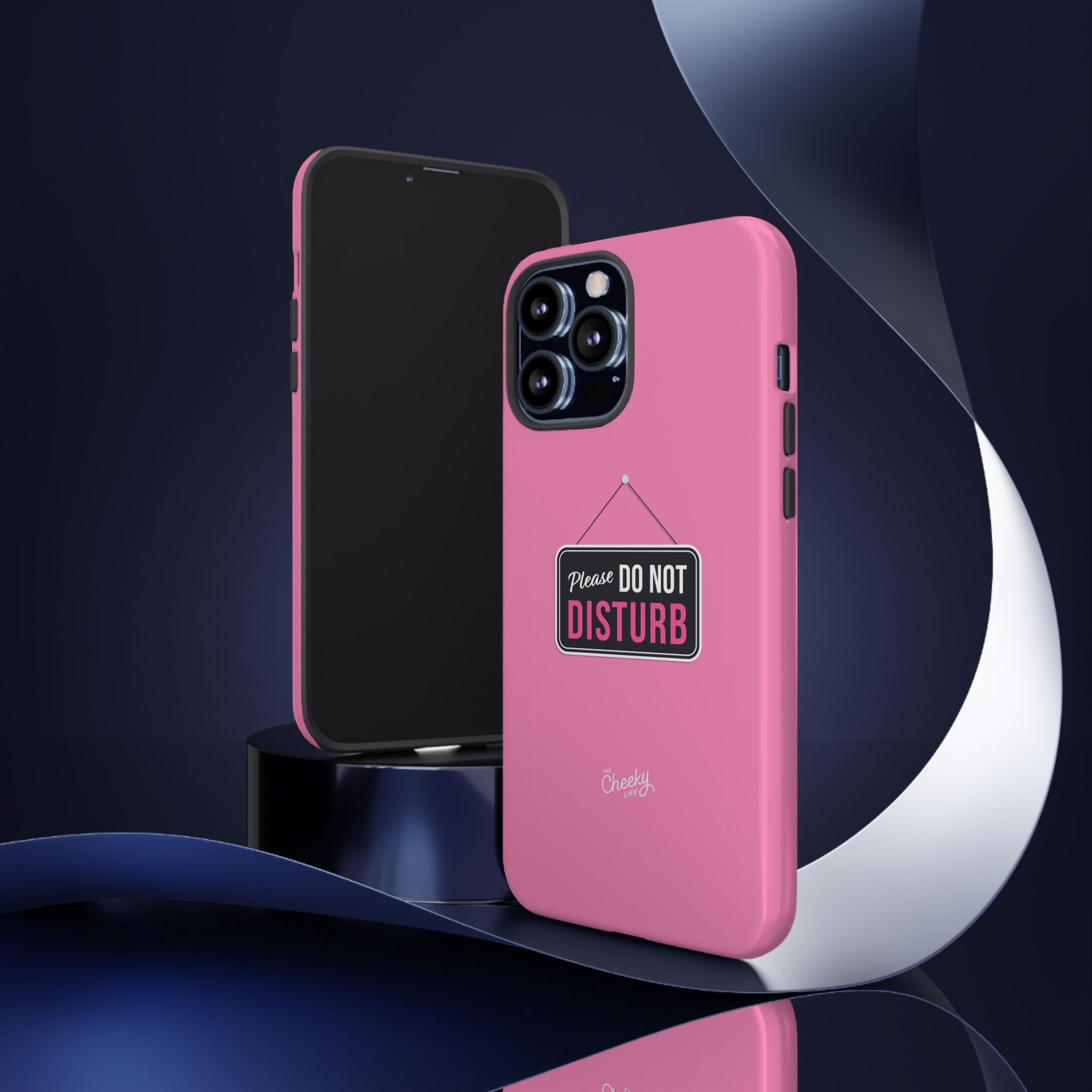 Do Not Disturb Phone Case, Cute Tough Case, Gift for Her, Motivational Tech Accessory, Pink Phone Cover with Attitude