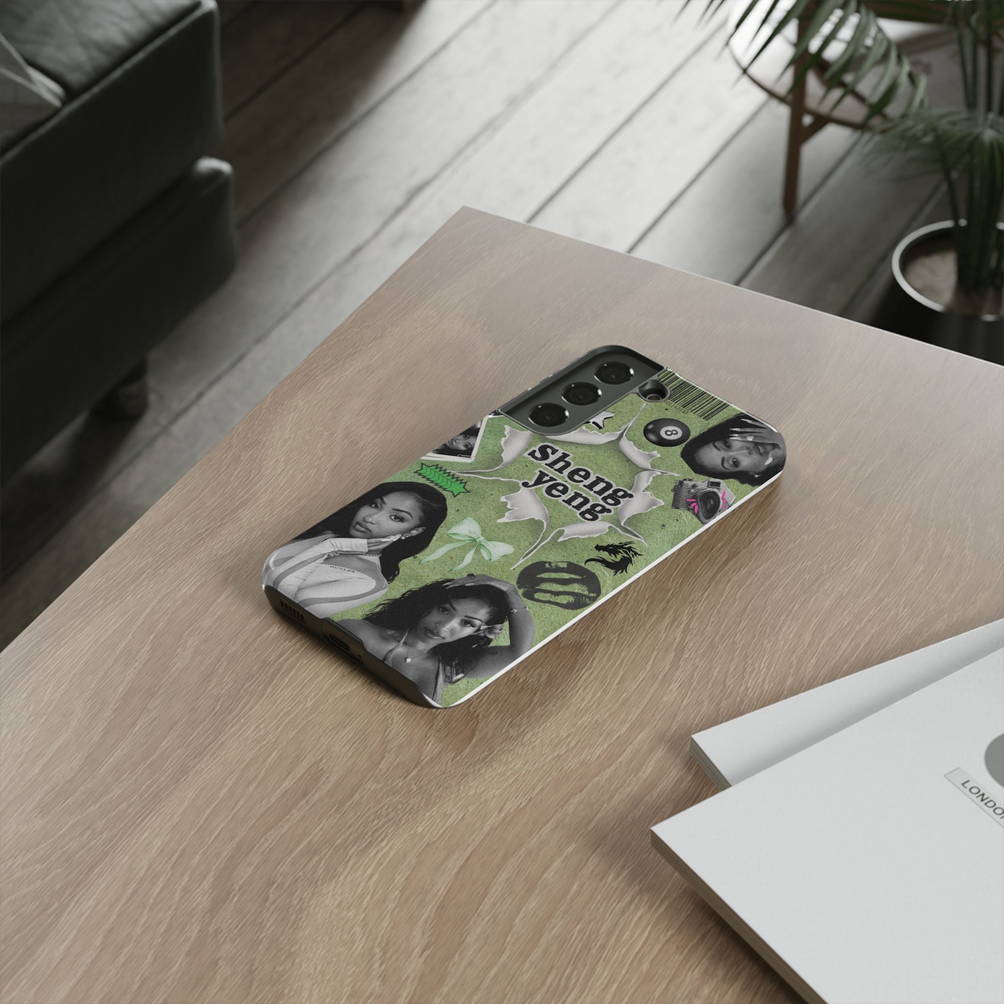 Trendy Phone Case with Unique Black and Green Design, Artistic Phone Cover, Customizable Phone Shell, Vintage Style Case, Gift for [...]