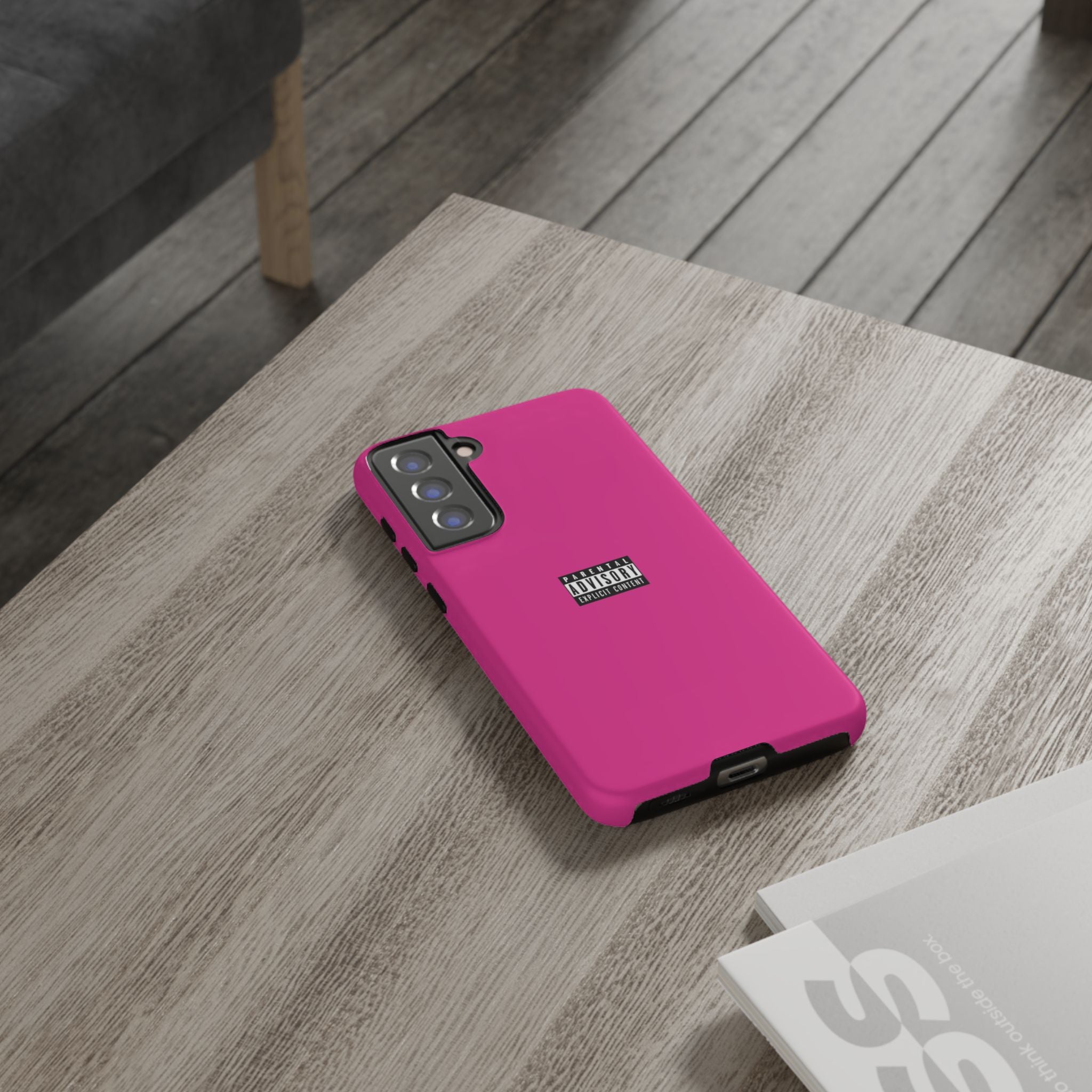 Bold Phone Case, Parental Advisory Phone C'over, Trendy Tech Accessory, Unique Gift for Teens, Vibrant Phone Protection