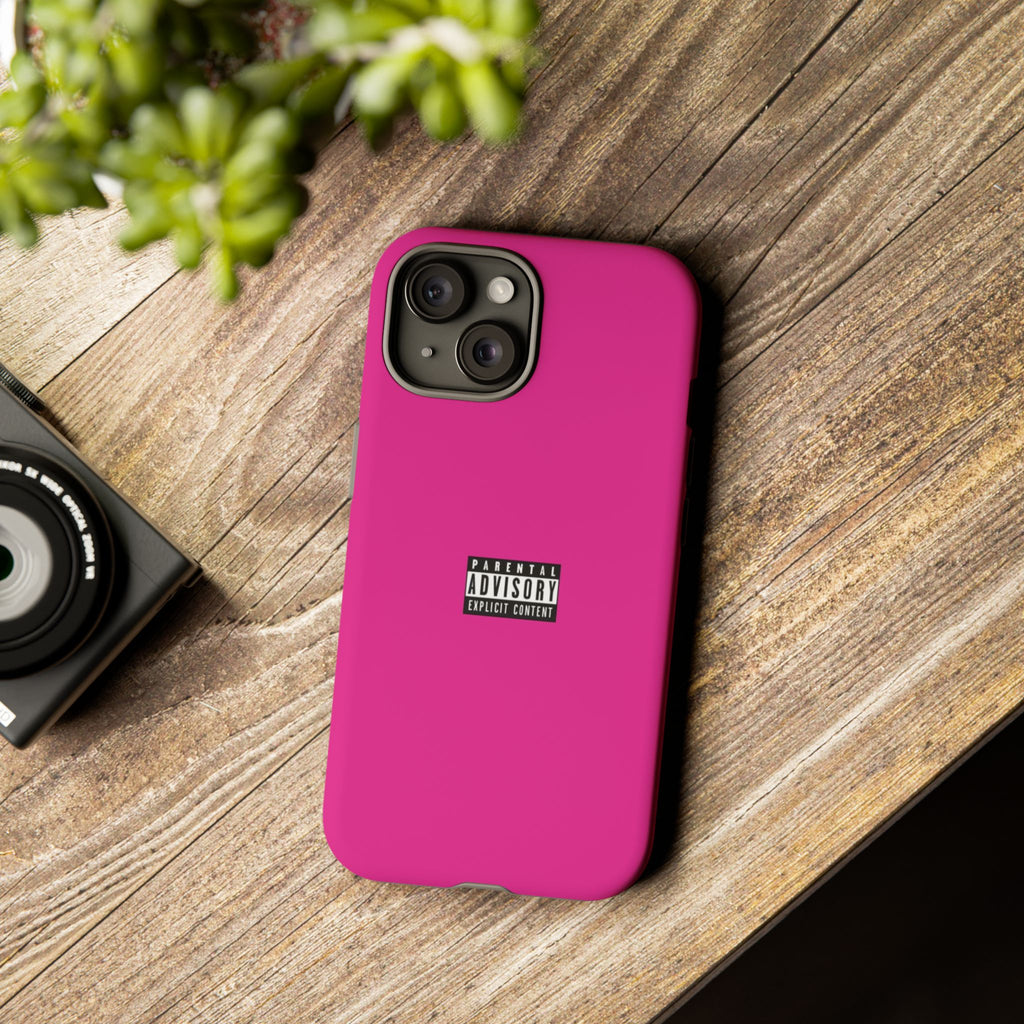 Bold Phone Case, Parental Advisory Phone C'over, Trendy Tech Accessory, Unique Gift for Teens, Vibrant Phone Protection