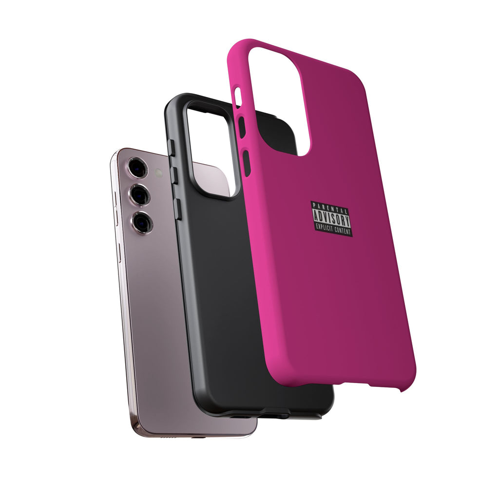 Bold Phone Case, Parental Advisory Phone C'over, Trendy Tech Accessory, Unique Gift for Teens, Vibrant Phone Protection