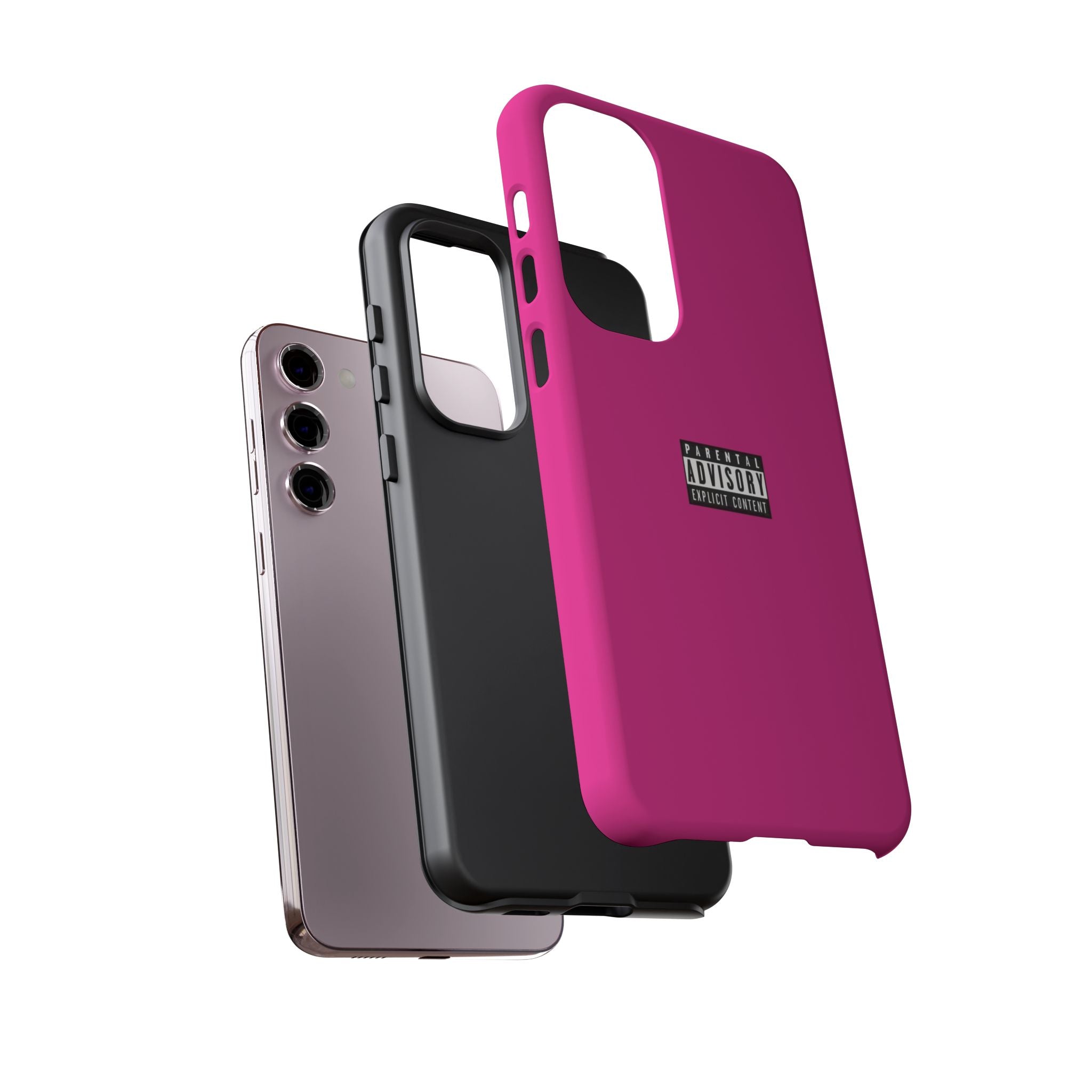 Bold Phone Case, Parental Advisory Phone C'over, Trendy Tech Accessory, Unique Gift for Teens, Vibrant Phone Protection