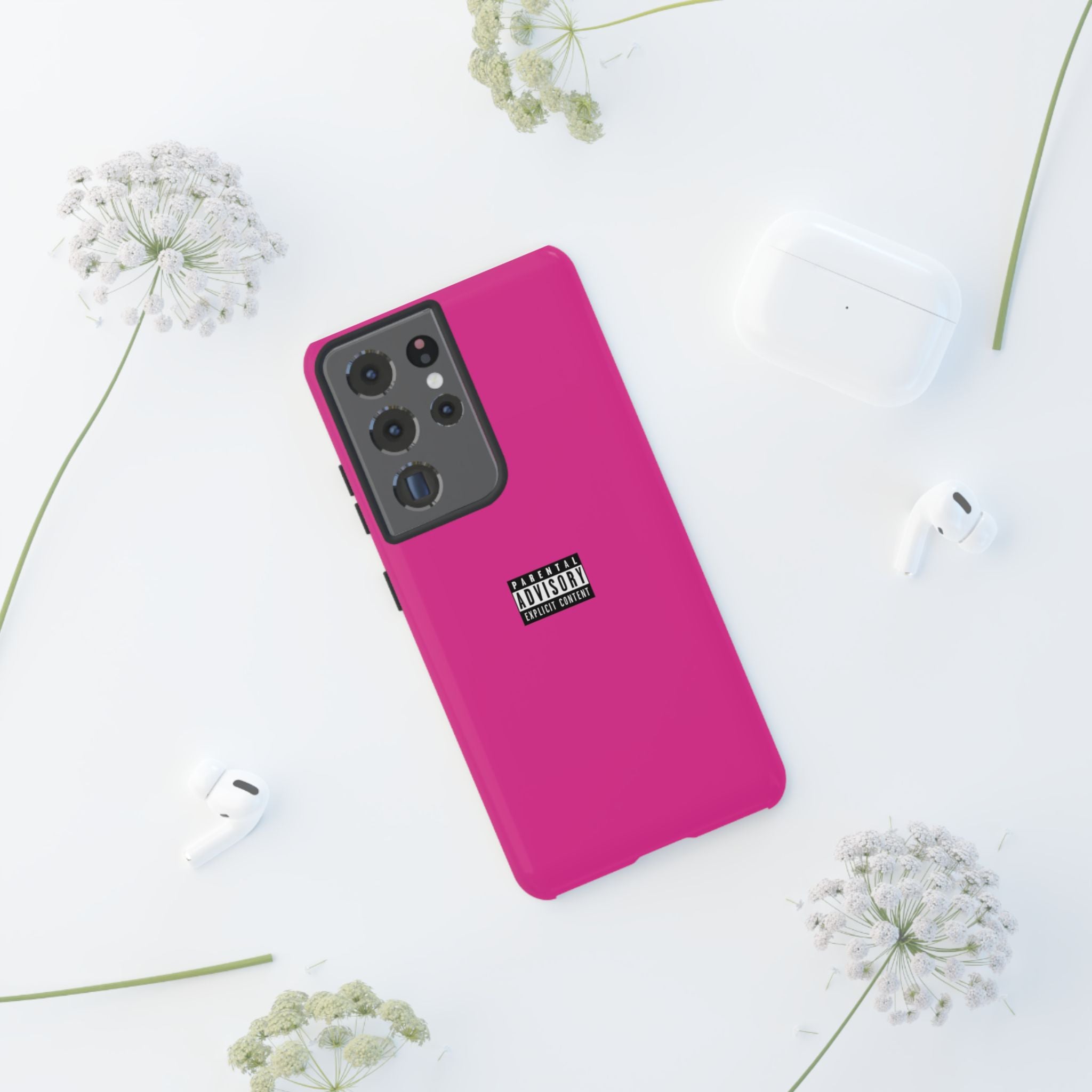 Bold Phone Case, Parental Advisory Phone C'over, Trendy Tech Accessory, Unique Gift for Teens, Vibrant Phone Protection