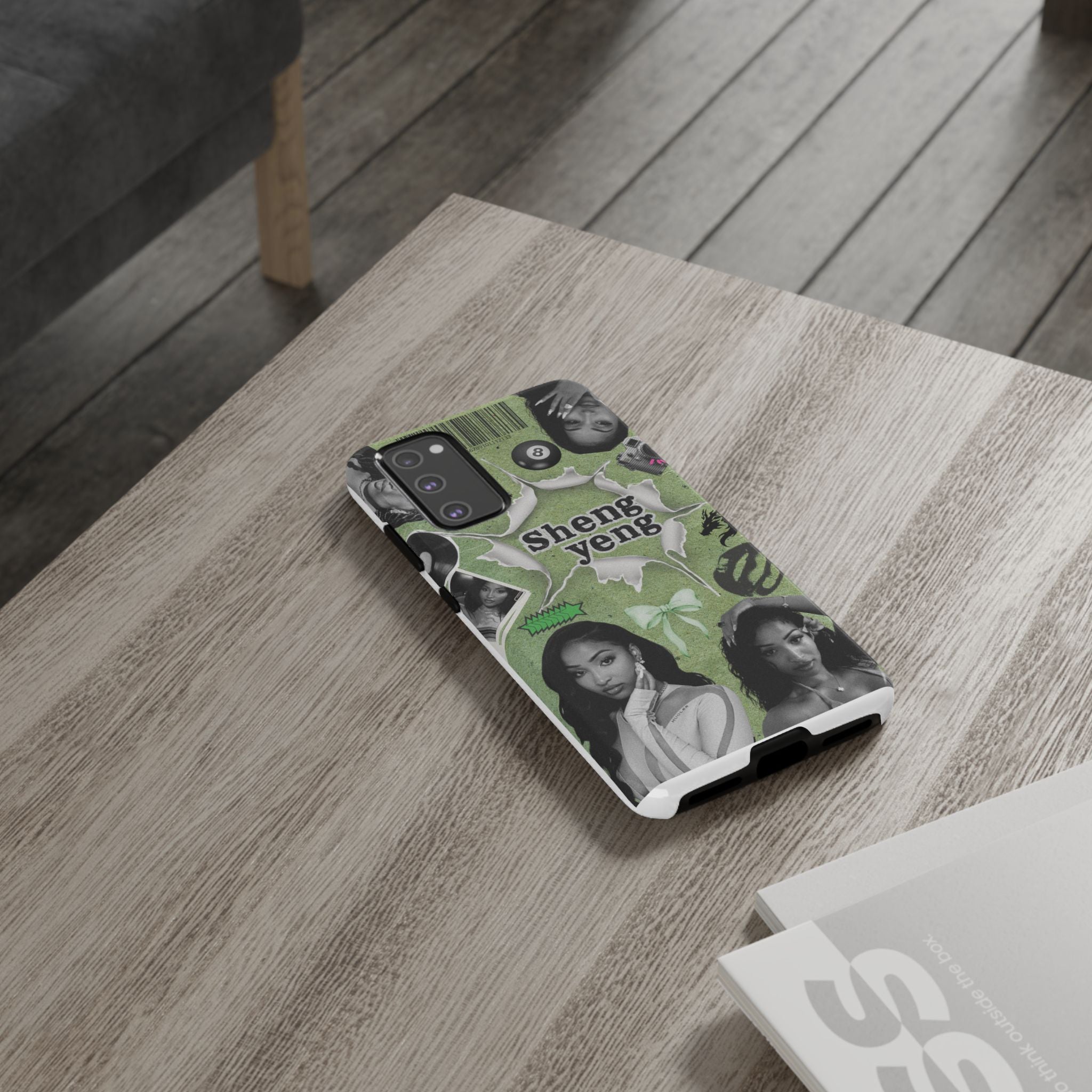 Trendy Phone Case with Unique Black and Green Design, Artistic Phone Cover, Customizable Phone Shell, Vintage Style Case, Gift for [...]