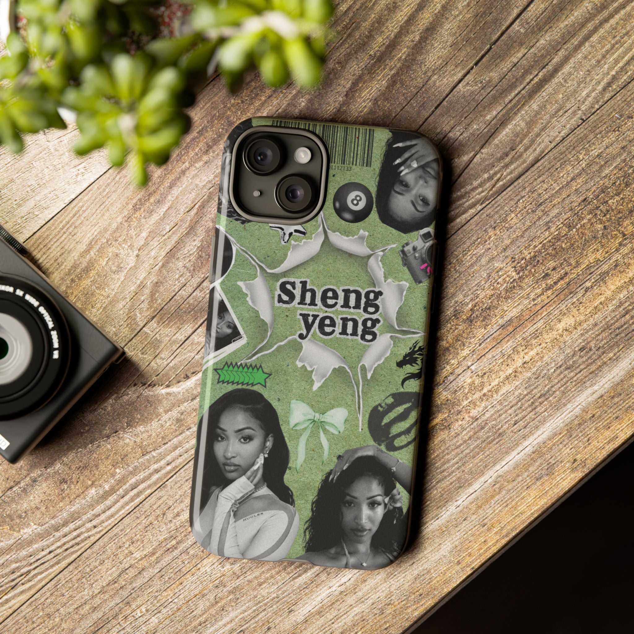 Trendy Phone Case with Unique Black and Green Design, Artistic Phone Cover, Customizable Phone Shell, Vintage Style Case, Gift for [...]