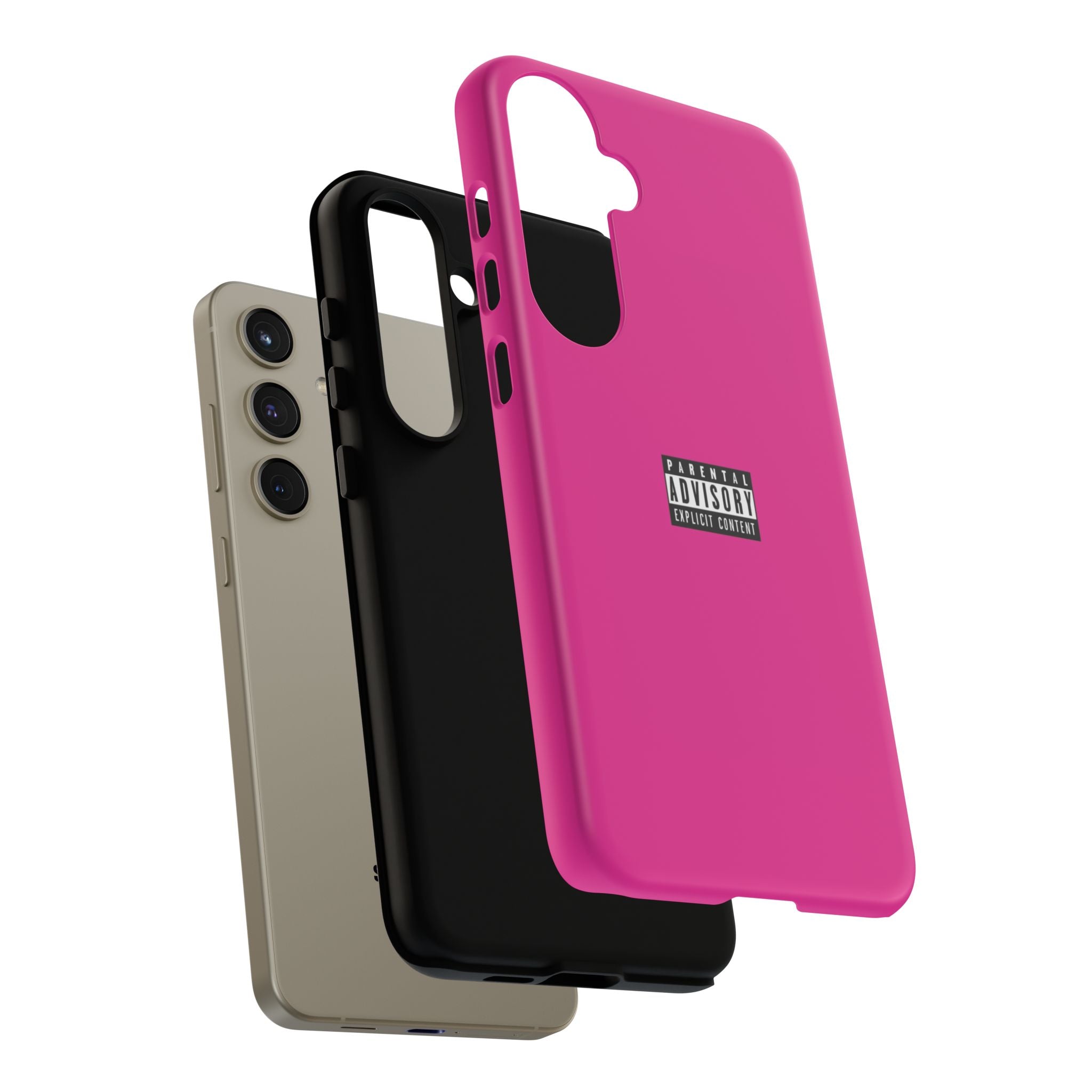 Bold Phone Case, Parental Advisory Phone C'over, Trendy Tech Accessory, Unique Gift for Teens, Vibrant Phone Protection