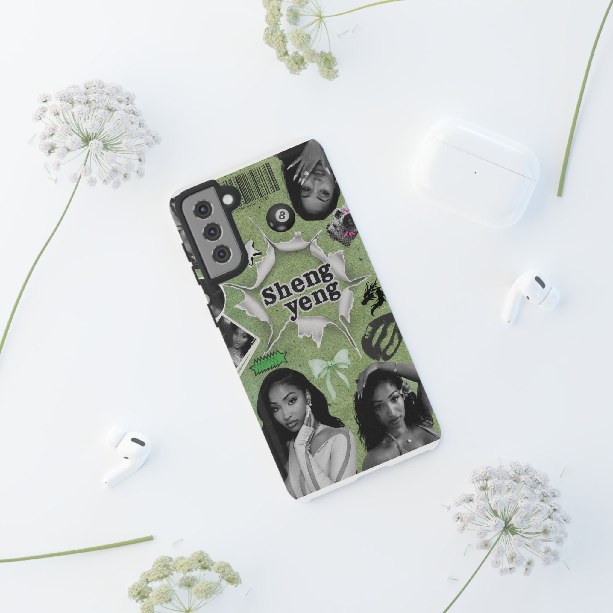 Trendy Phone Case with Unique Black and Green Design, Artistic Phone Cover, Customizable Phone Shell, Vintage Style Case, Gift for [...]