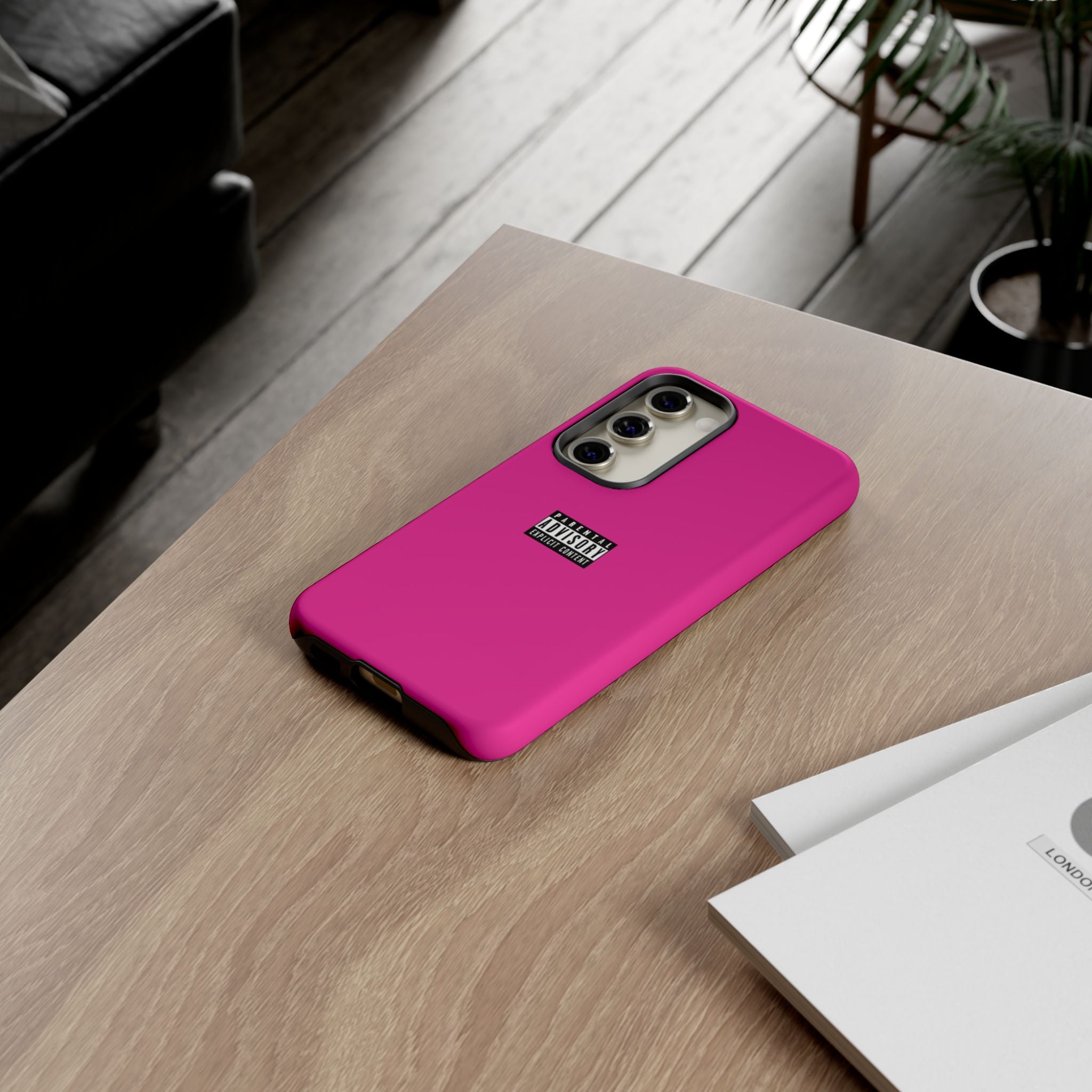 Bold Phone Case, Parental Advisory Phone C'over, Trendy Tech Accessory, Unique Gift for Teens, Vibrant Phone Protection