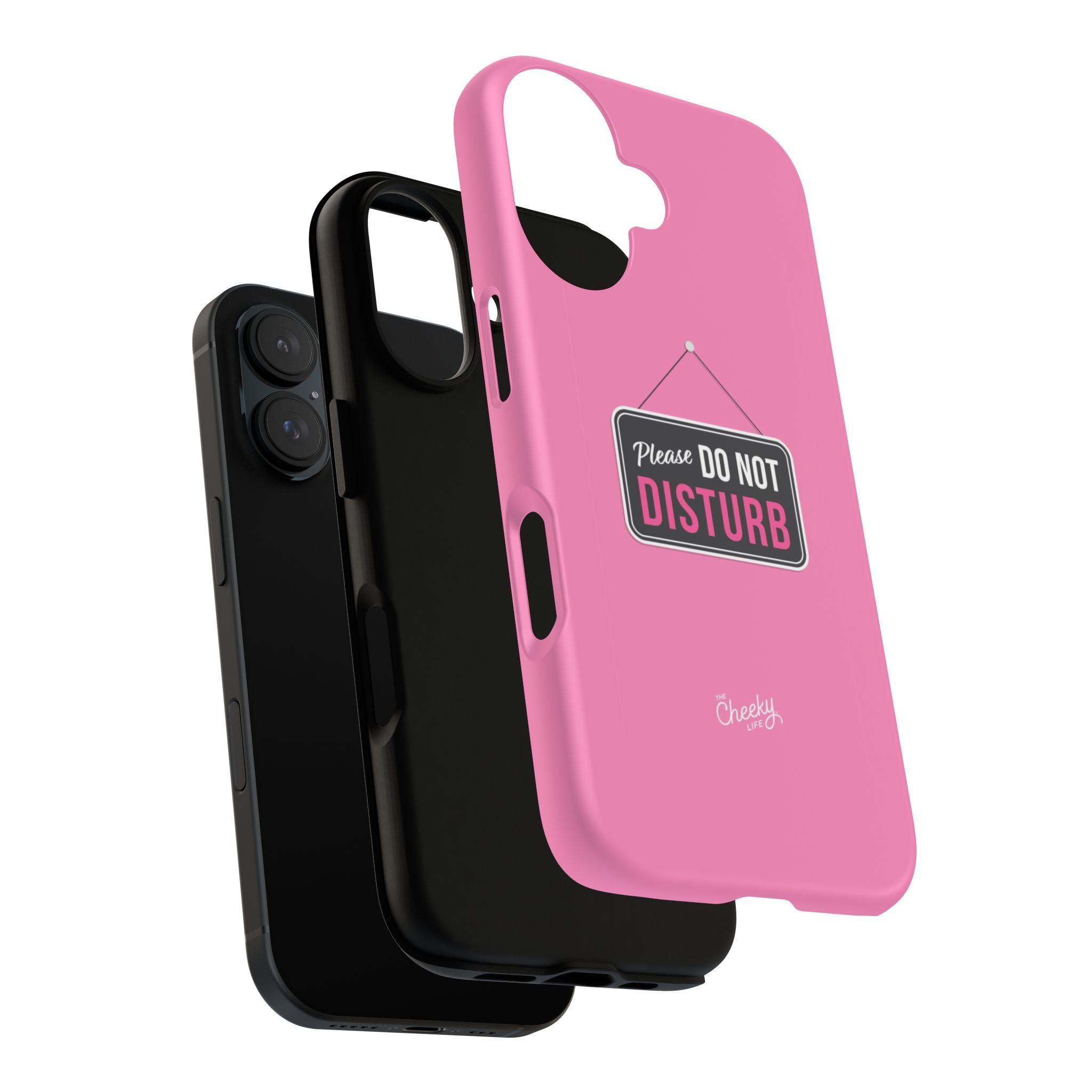Do Not Disturb Phone Case, Cute Tough Case, Gift for Her, Motivational Tech Accessory, Pink Phone Cover with Attitude