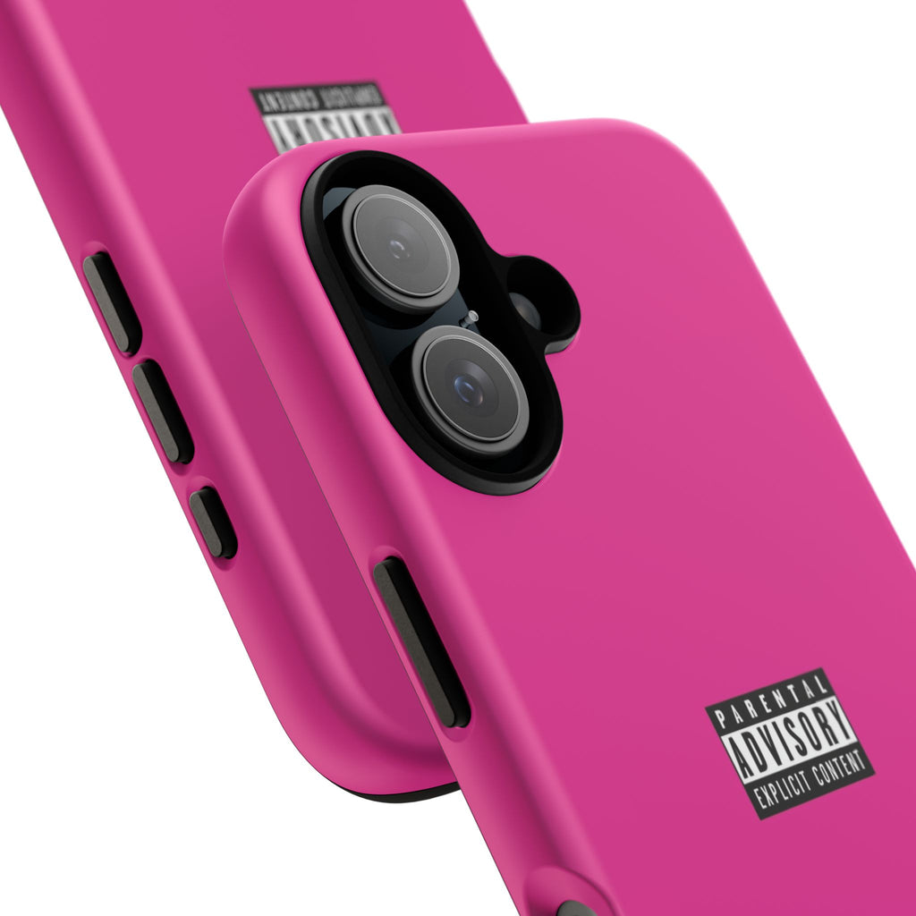 Bold Phone Case, Parental Advisory Phone C'over, Trendy Tech Accessory, Unique Gift for Teens, Vibrant Phone Protection