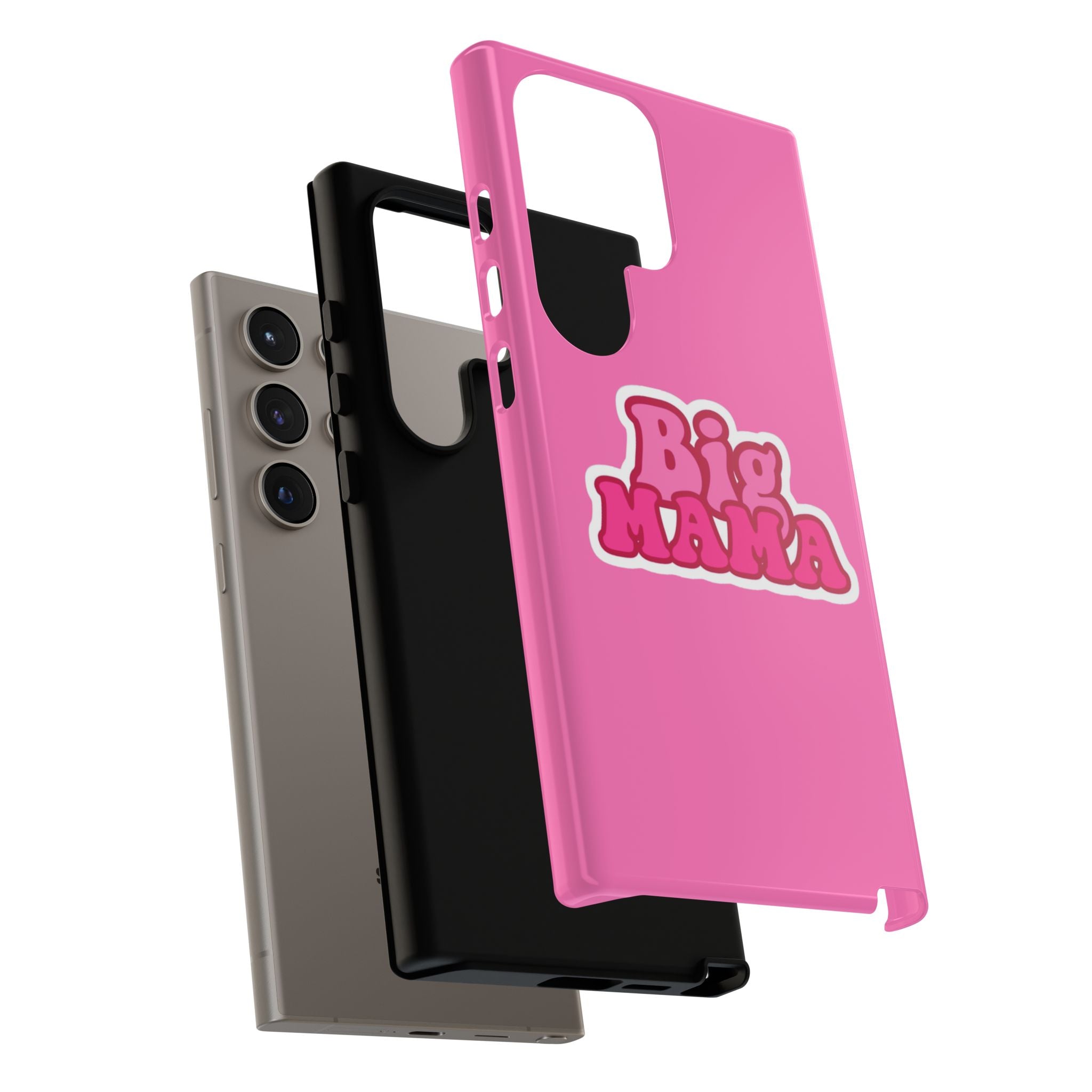 Big Mama Phone Case - Cute Pink Tough Case for Moms, Fun Gift for Mother's Day, Stylish Phone Cover, Unique Smartphone Accessory