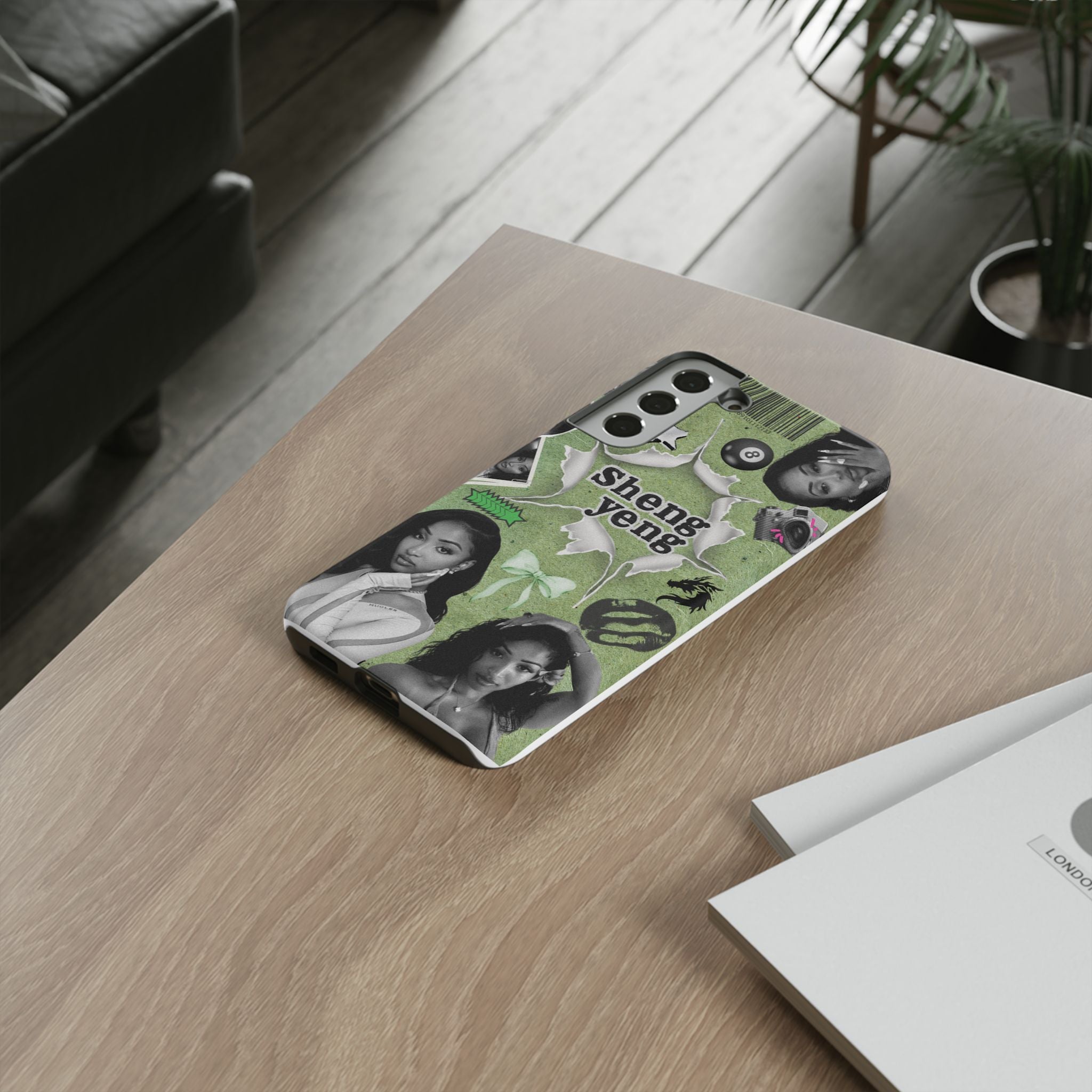 Trendy Phone Case with Unique Black and Green Design, Artistic Phone Cover, Customizable Phone Shell, Vintage Style Case, Gift for [...]