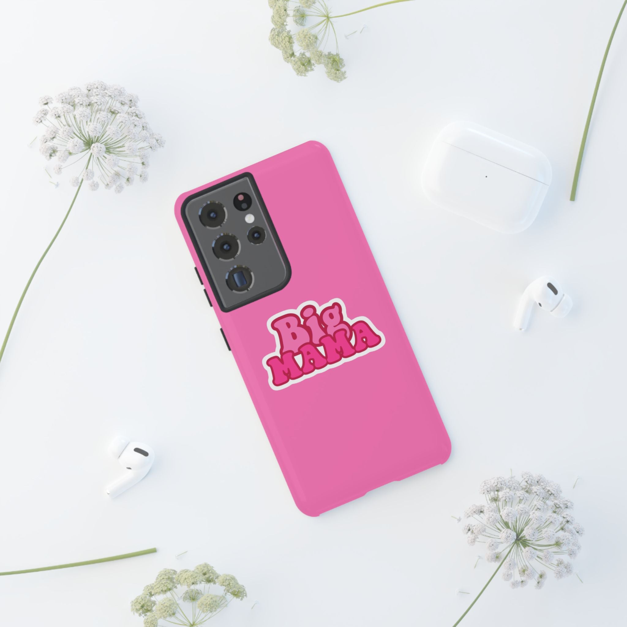 Big Mama Phone Case - Cute Pink Tough Case for Moms, Fun Gift for Mother's Day, Stylish Phone Cover, Unique Smartphone Accessory