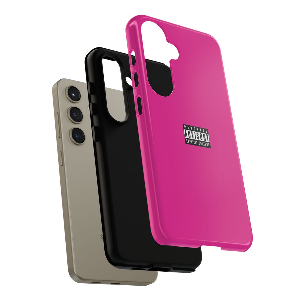 Bold Phone Case, Parental Advisory Phone C'over, Trendy Tech Accessory, Unique Gift for Teens, Vibrant Phone Protection