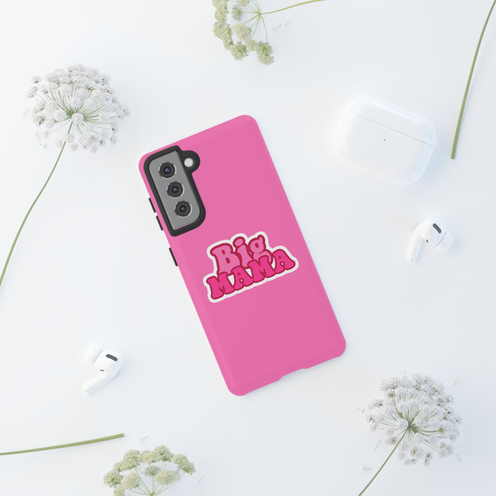Big Mama Phone Case - Cute Pink Tough Case for Moms, Fun Gift for Mother's Day, Stylish Phone Cover, Unique Smartphone Accessory