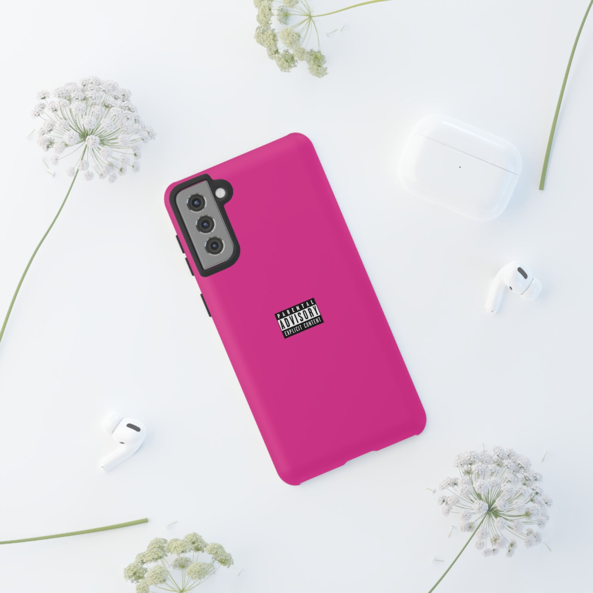 Bold Phone Case, Parental Advisory Phone C'over, Trendy Tech Accessory, Unique Gift for Teens, Vibrant Phone Protection