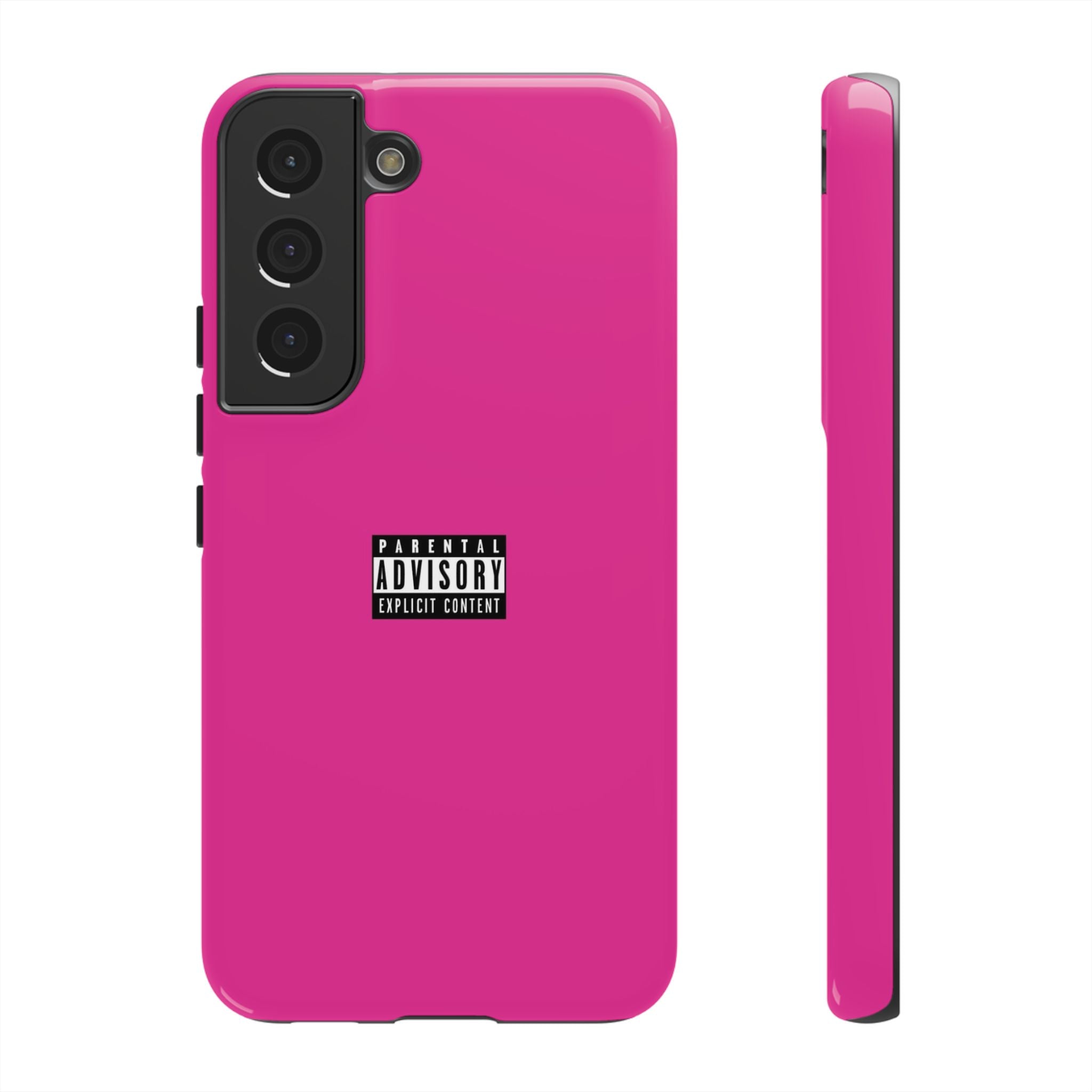 Bold Phone Case, Parental Advisory Phone C'over, Trendy Tech Accessory, Unique Gift for Teens, Vibrant Phone Protection
