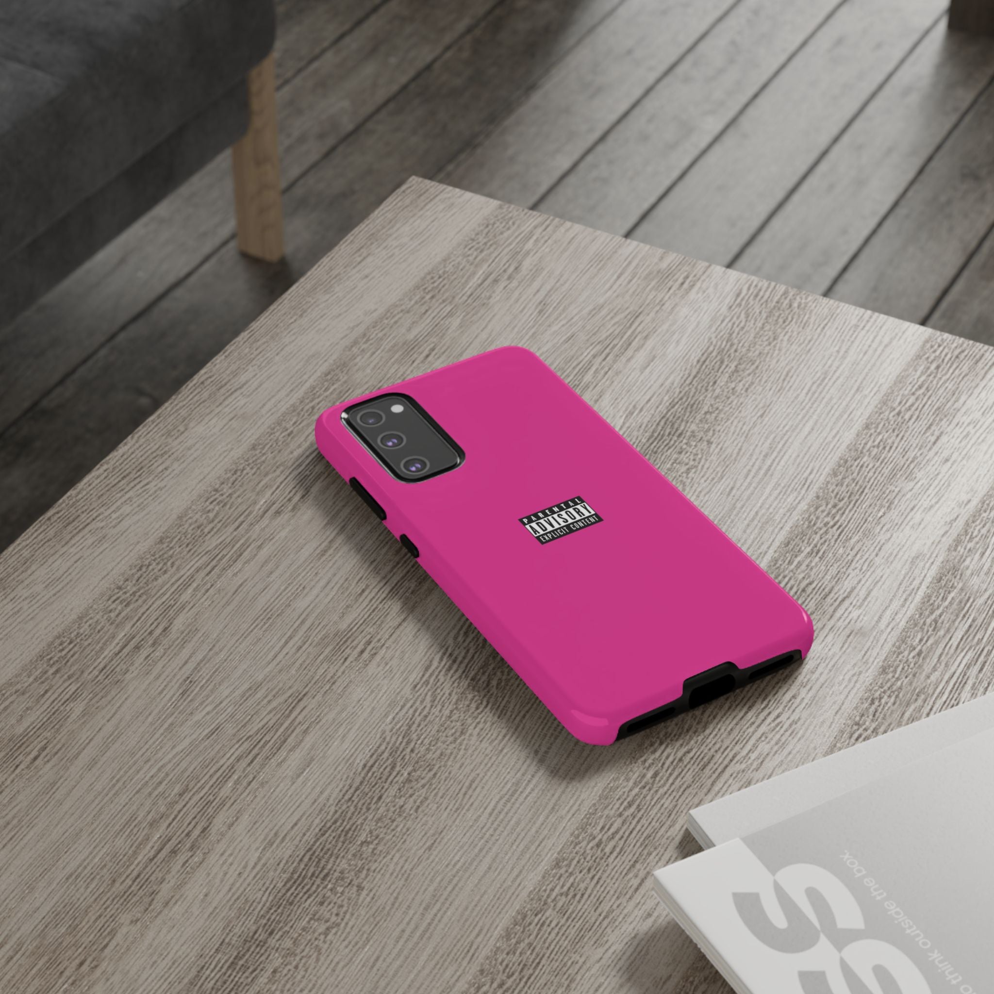Bold Phone Case, Parental Advisory Phone C'over, Trendy Tech Accessory, Unique Gift for Teens, Vibrant Phone Protection