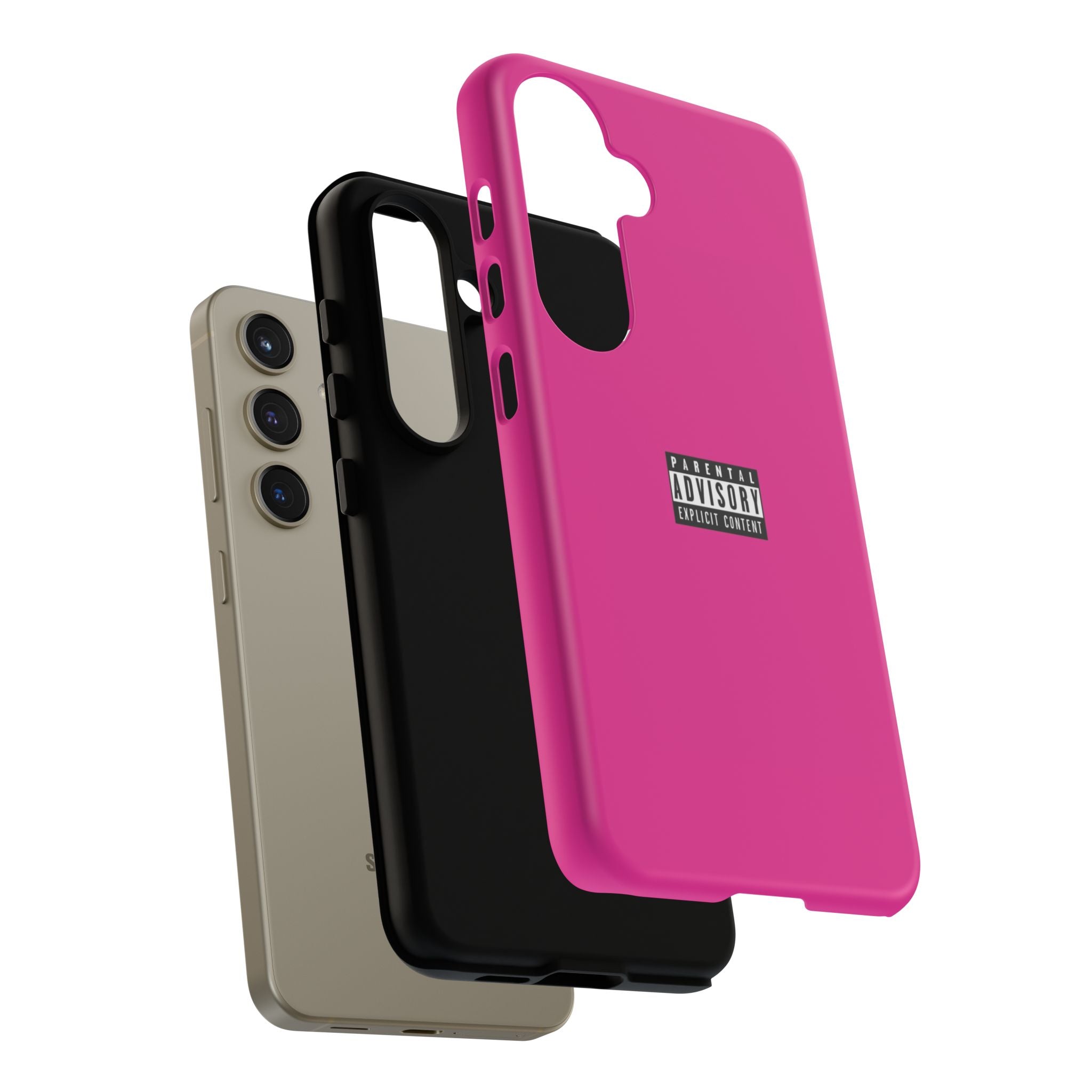 Bold Phone Case, Parental Advisory Phone C'over, Trendy Tech Accessory, Unique Gift for Teens, Vibrant Phone Protection