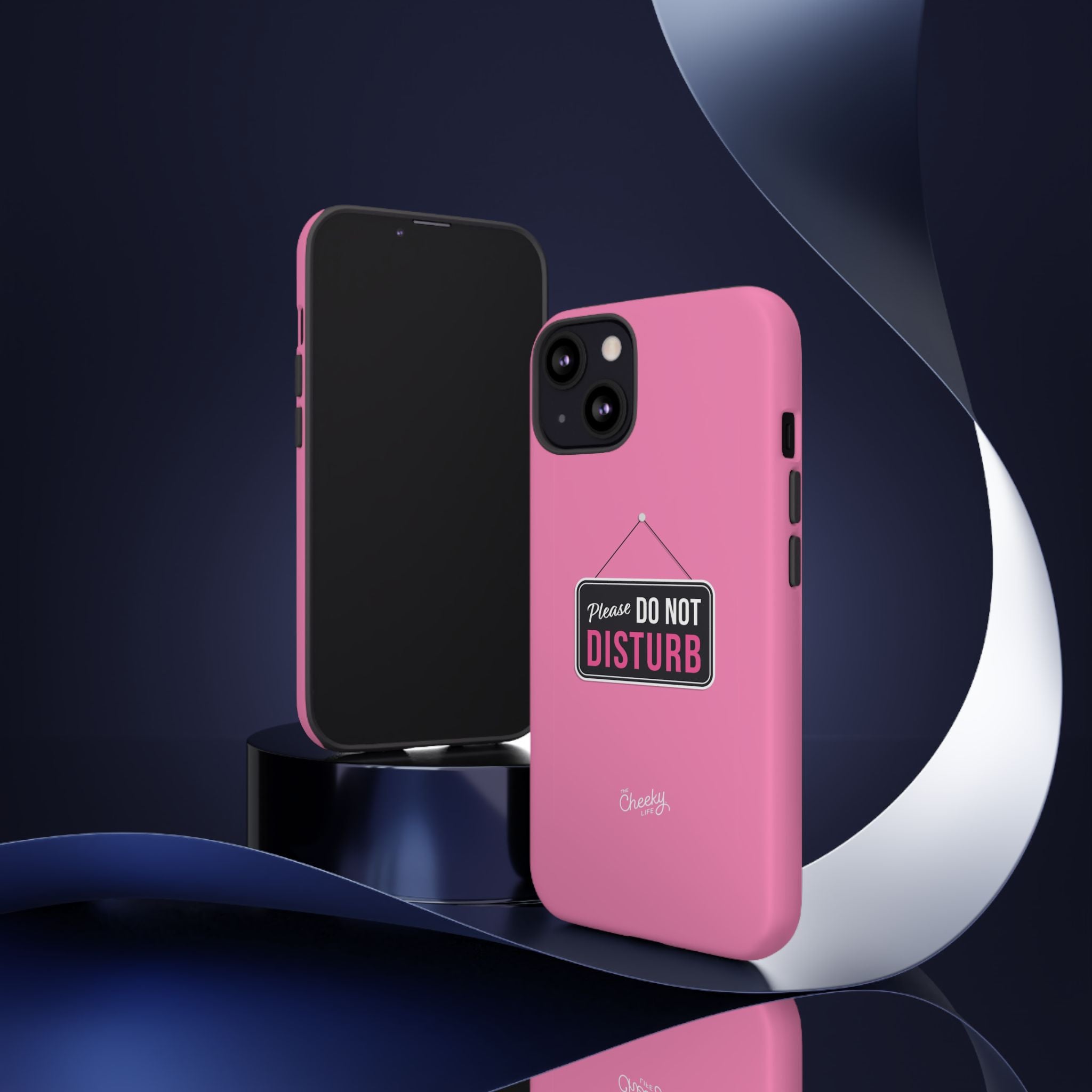 Do Not Disturb Phone Case, Cute Tough Case, Gift for Her, Motivational Tech Accessory, Pink Phone Cover with Attitude