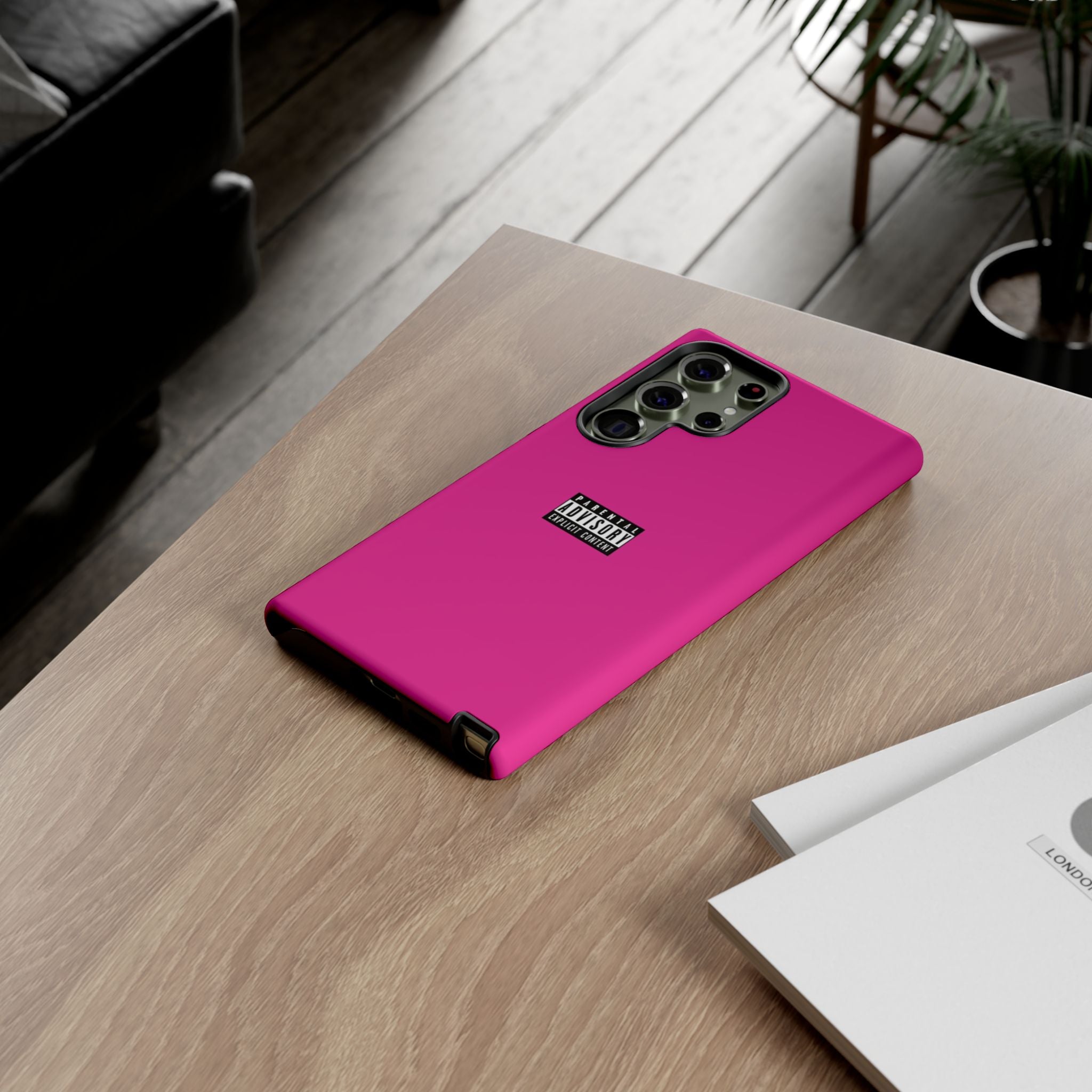 Bold Phone Case, Parental Advisory Phone C'over, Trendy Tech Accessory, Unique Gift for Teens, Vibrant Phone Protection