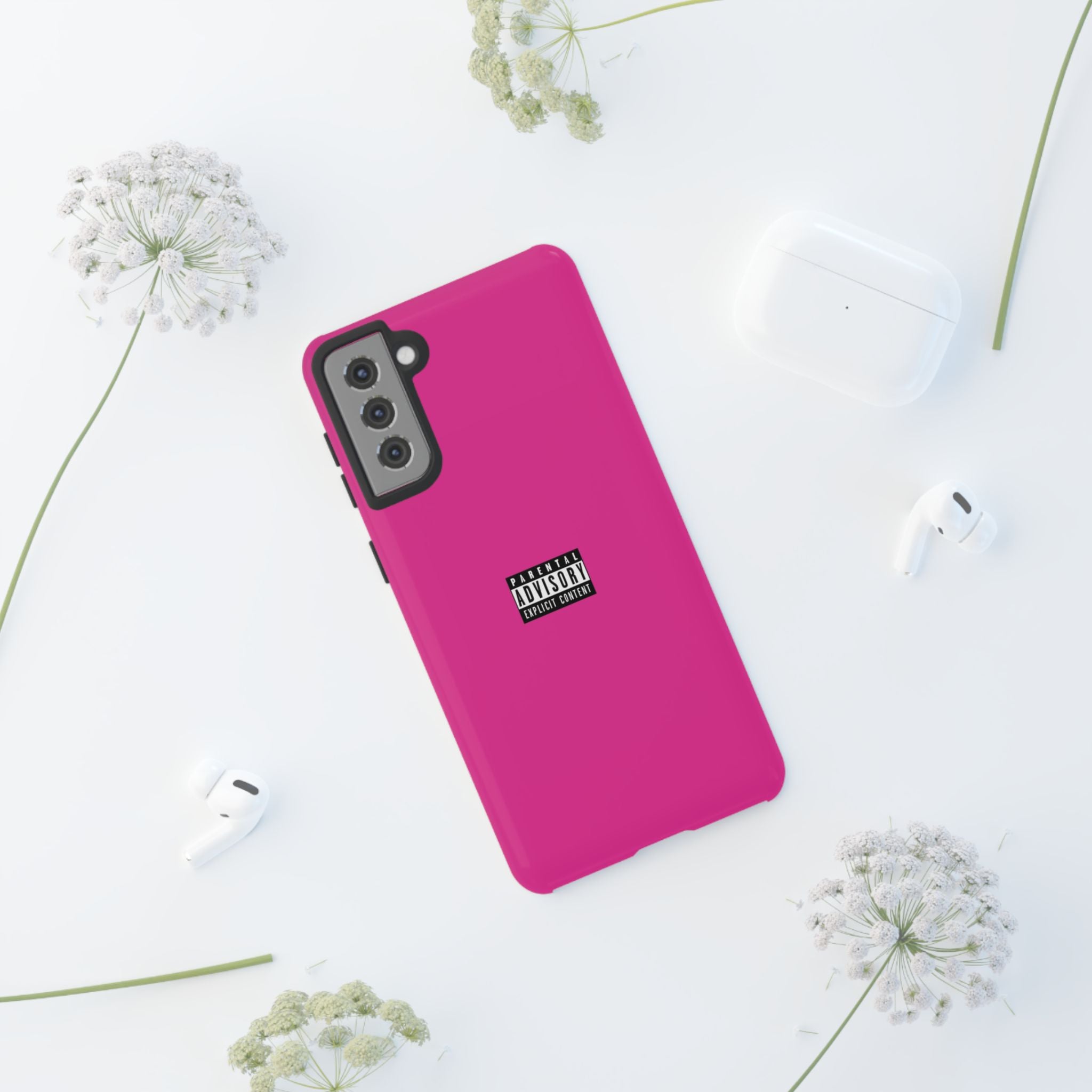 Bold Phone Case, Parental Advisory Phone C'over, Trendy Tech Accessory, Unique Gift for Teens, Vibrant Phone Protection