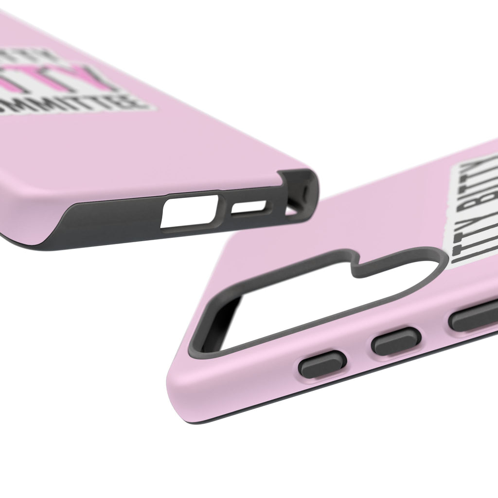 Pink Phone Case with Itty Bitty Titty Committee Design, Funny Phone Cover, Gift for Her, Cute Cellphone Case, Quirky Accessory