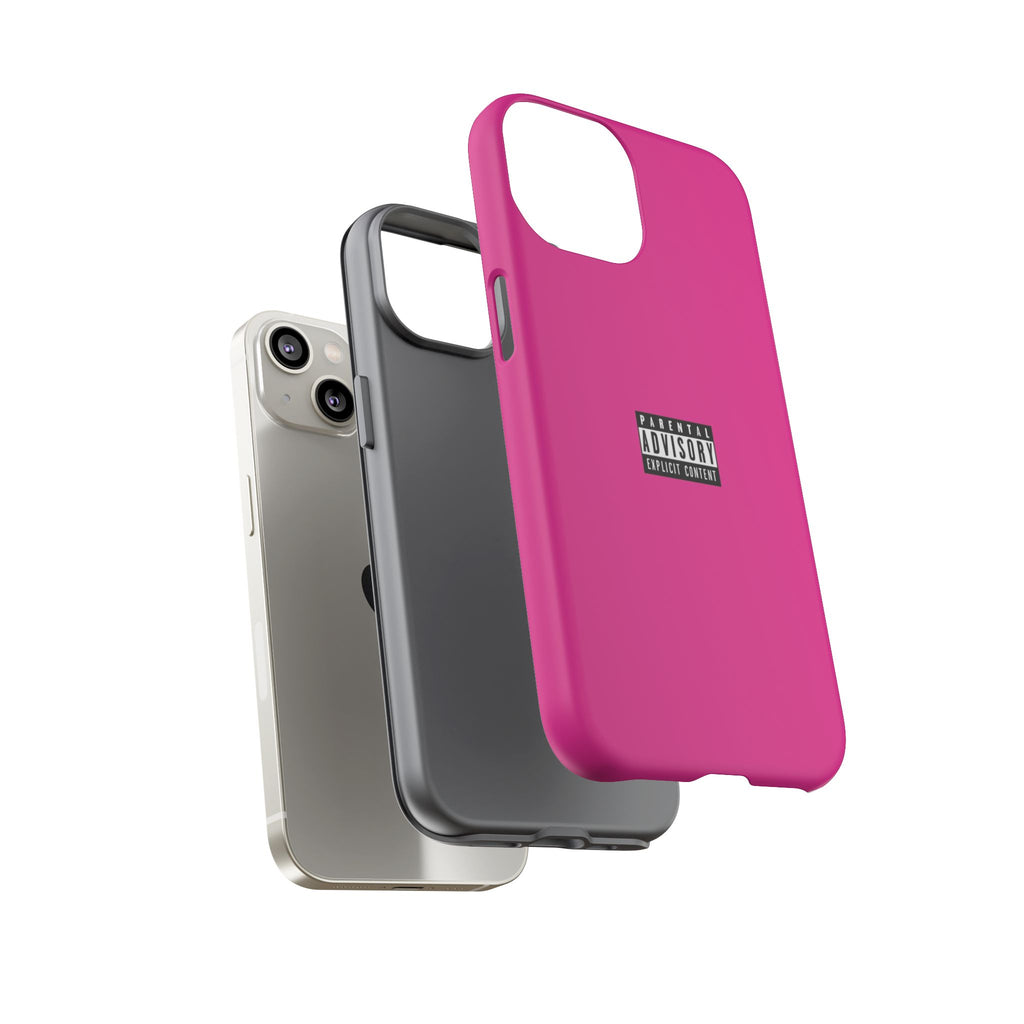 Bold Phone Case, Parental Advisory Phone C'over, Trendy Tech Accessory, Unique Gift for Teens, Vibrant Phone Protection