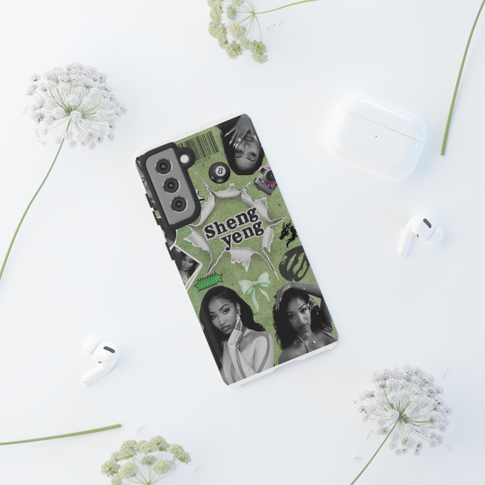 Trendy Phone Case with Unique Black and Green Design, Artistic Phone Cover, Customizable Phone Shell, Vintage Style Case, Gift for [...]