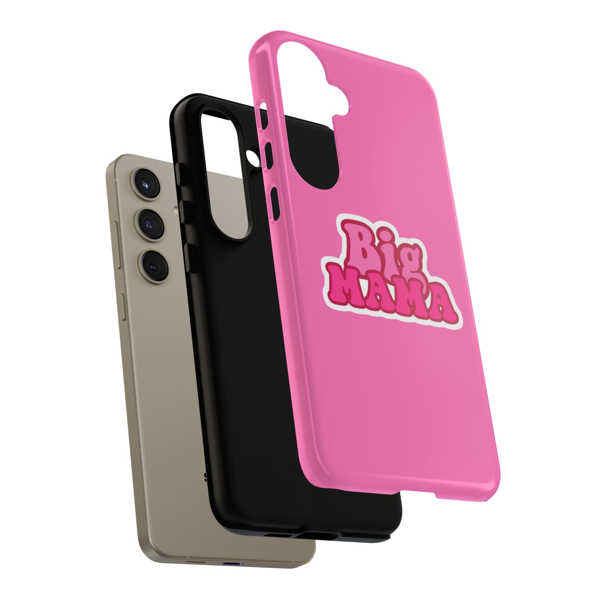 Big Mama Phone Case - Cute Pink Tough Case for Moms, Fun Gift for Mother's Day, Stylish Phone Cover, Unique Smartphone Accessory