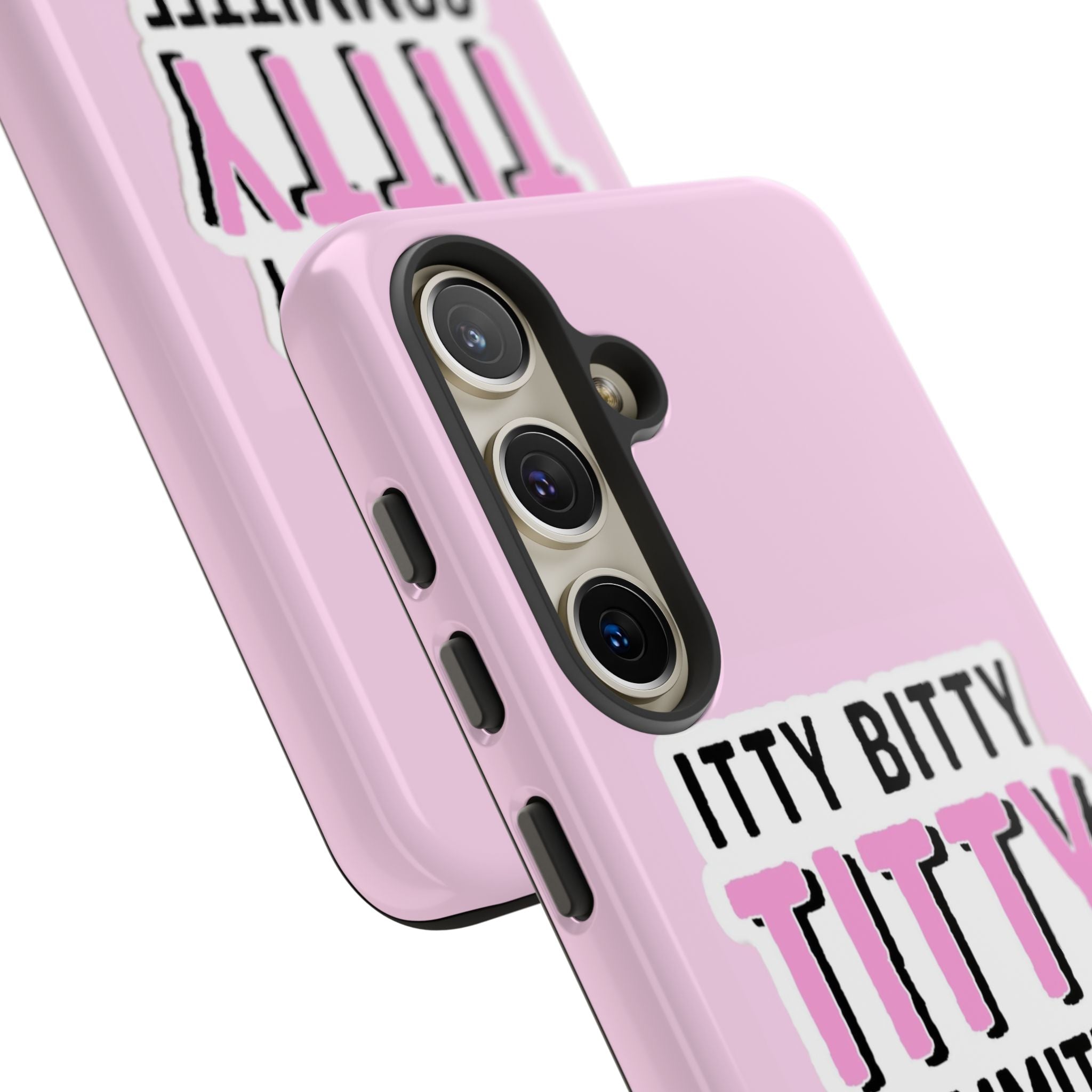 Pink Phone Case with Itty Bitty Titty Committee Design, Funny Phone Cover, Gift for Her, Cute Cellphone Case, Quirky Accessory