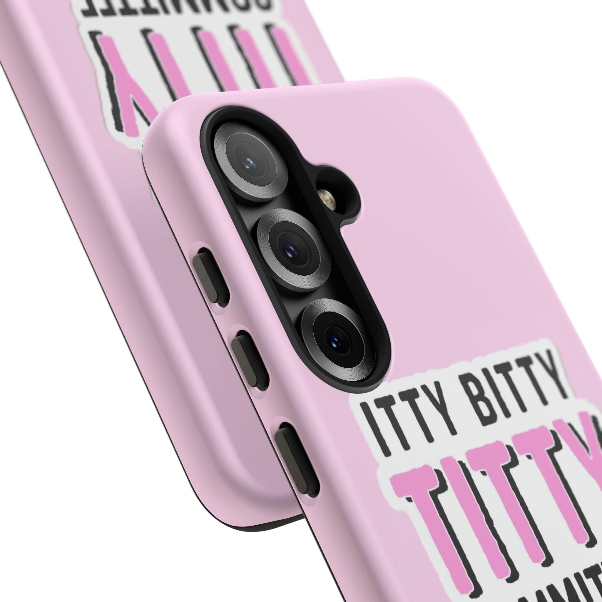 Pink Phone Case with Itty Bitty Titty Committee Design, Funny Phone Cover, Gift for Her, Cute Cellphone Case, Quirky Accessory